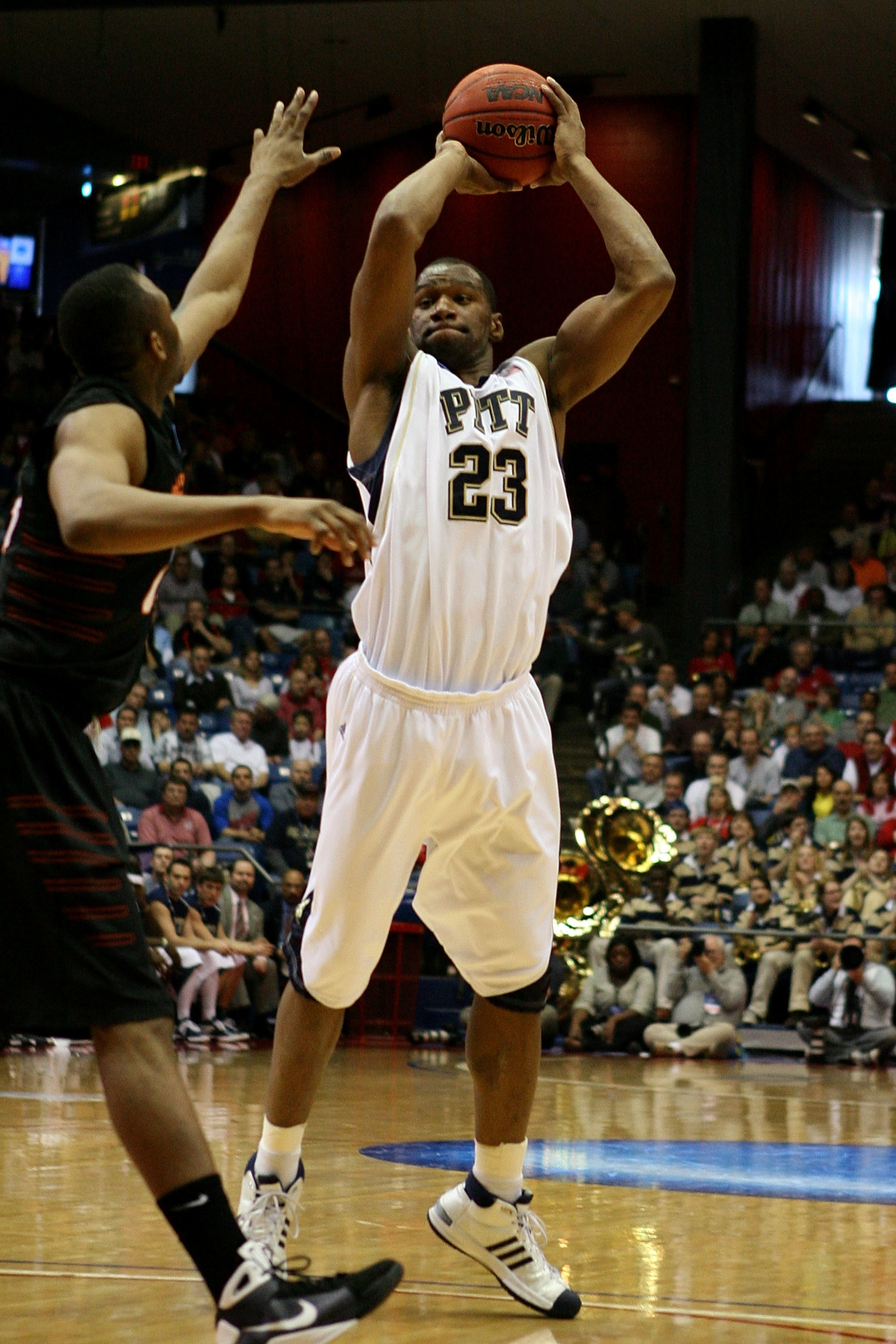DAYTON, OH - MARCH 22:  Sam Young #23 of the Pittsburgh Panthers handles the ball against the Oklahoma State Cowboys during the second round of the NCAA Division I Men's Basketball Tournament at the University of Dayton Arena on March 22, 2009 in Dayton,
