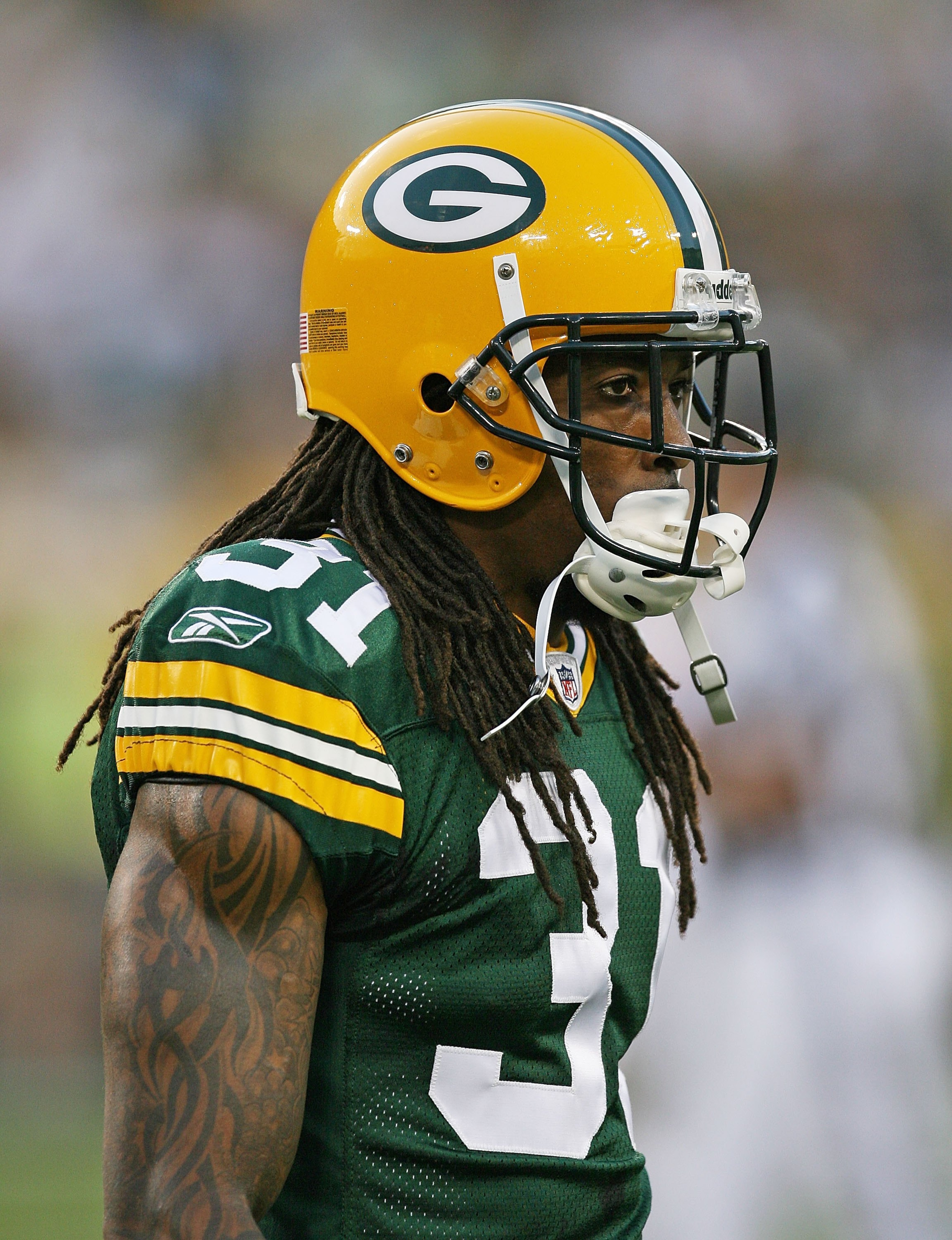 GREEN BAY, WI - SEPTEMBER 13: Al Harris #31 of the Green Bay Packers participates in warm-ups before a game against the Chicago Bears on September 13, 2009 at Lambeau Field in Green Bay, Wisconsin. The Packers defeated the Bears 21-15. (Photo by Jonathan GREEN BAY, WI - SEPTEMBER 13: Al Harris #31 of the Green Bay Packers participates in warm-ups before a game against the Chicago Bears on September 13, 2009 at Lambeau Field in Green Bay, Wisconsin. The Packers defeated the Bears 21-15. (Photo by Jonathan