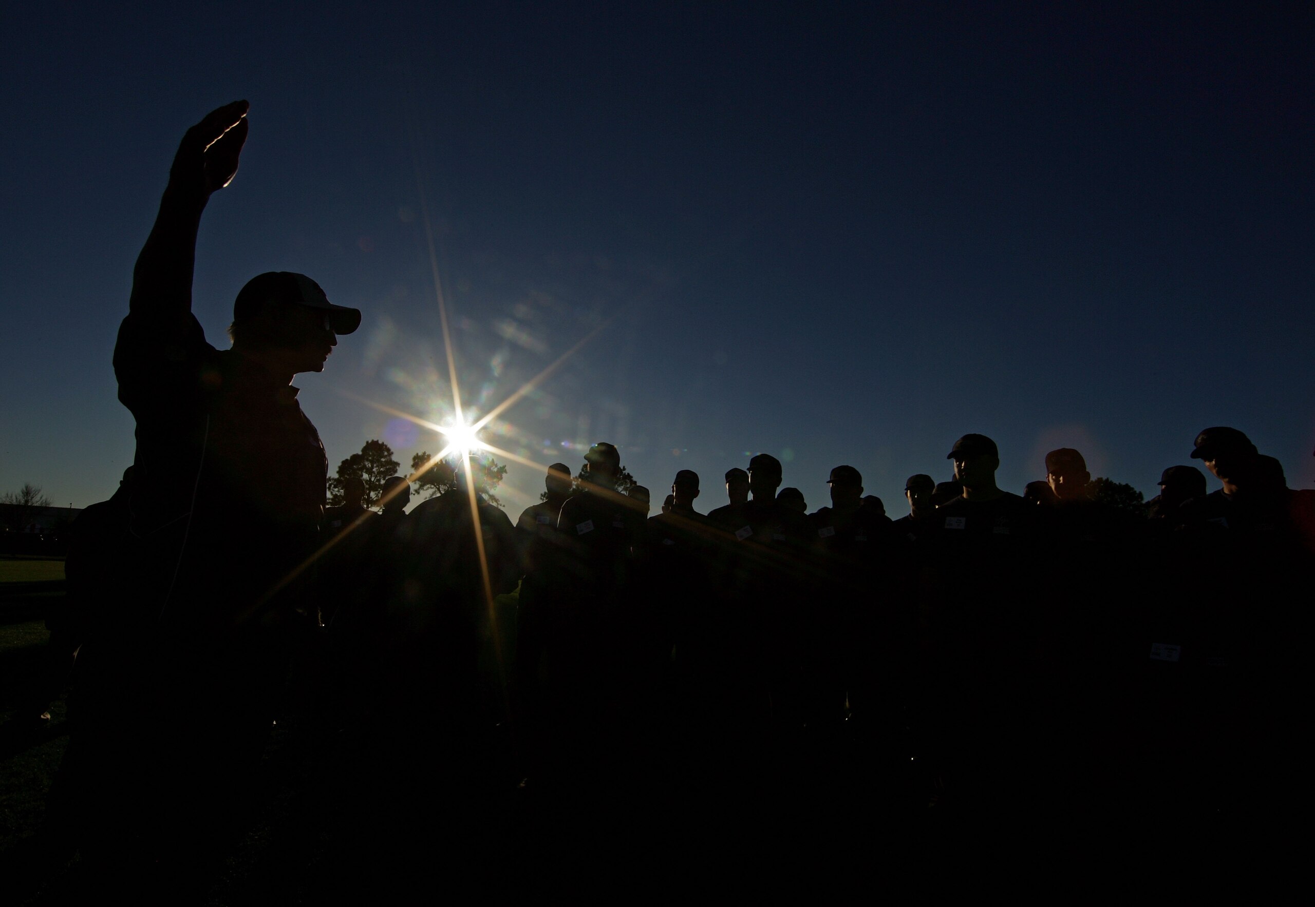 KISSIMMEE, FL - JANUARY 26:  Jim Evans speaks to his students during the Jim Evans Academy of Professional Umpiring on January 26, 2011 at the Houston Astros Spring Training Complex  in Kissimmee, Florida.  Jim Evans was a Major League Umpire for 28 years