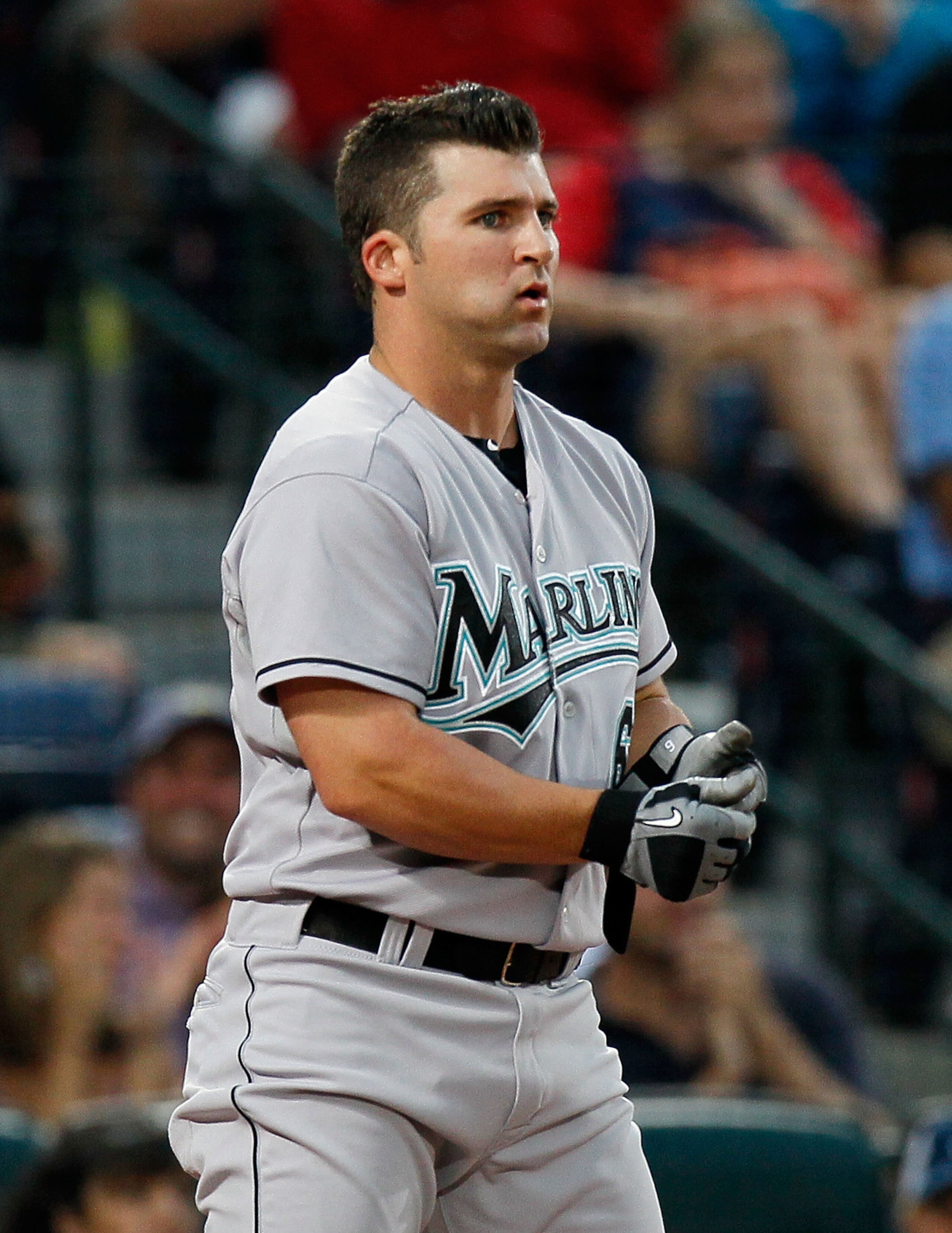ATLANTA - JULY 02:  Dan Uggla #6 of the Florida Marlins against the Atlanta Braves at Turner Field on July 2, 2010 in Atlanta, Georgia.  (Photo by Kevin C. Cox/Getty Images)