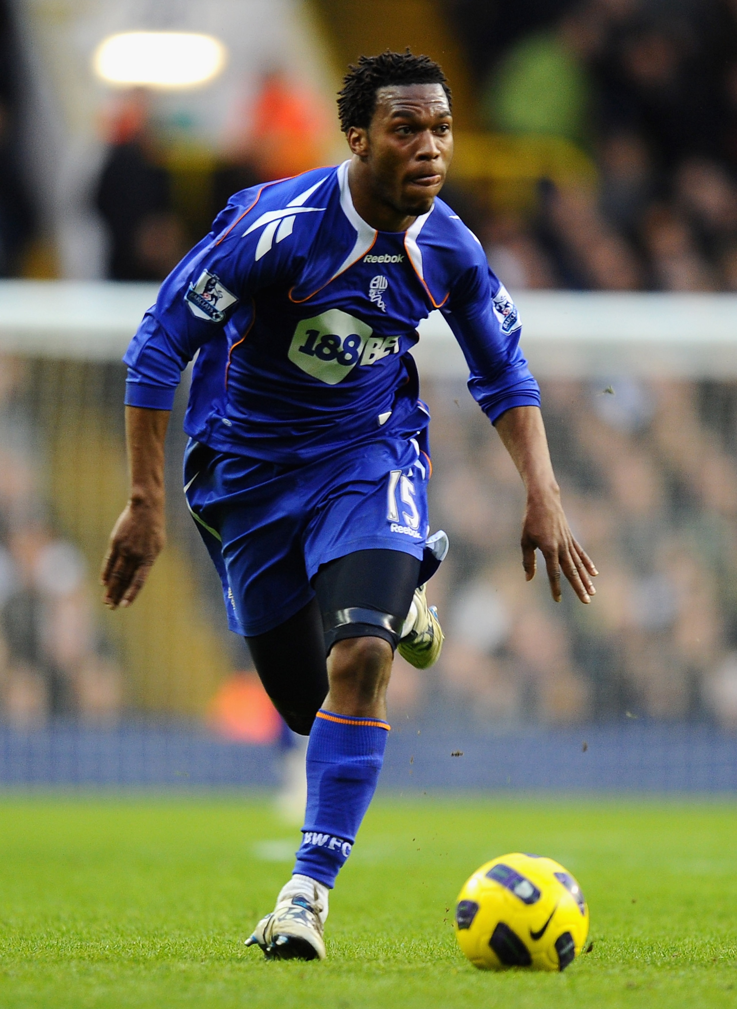 LONDON, ENGLAND - FEBRUARY 05:  Daniel Sturridge of Bolton Wanderers runs with the ball during the Barclays Premier League match between Tottenham Hotspur and Bolton Wanderers at White Hart Lane on February 5, 2011 in London, England.  (Photo by Mike Hewi