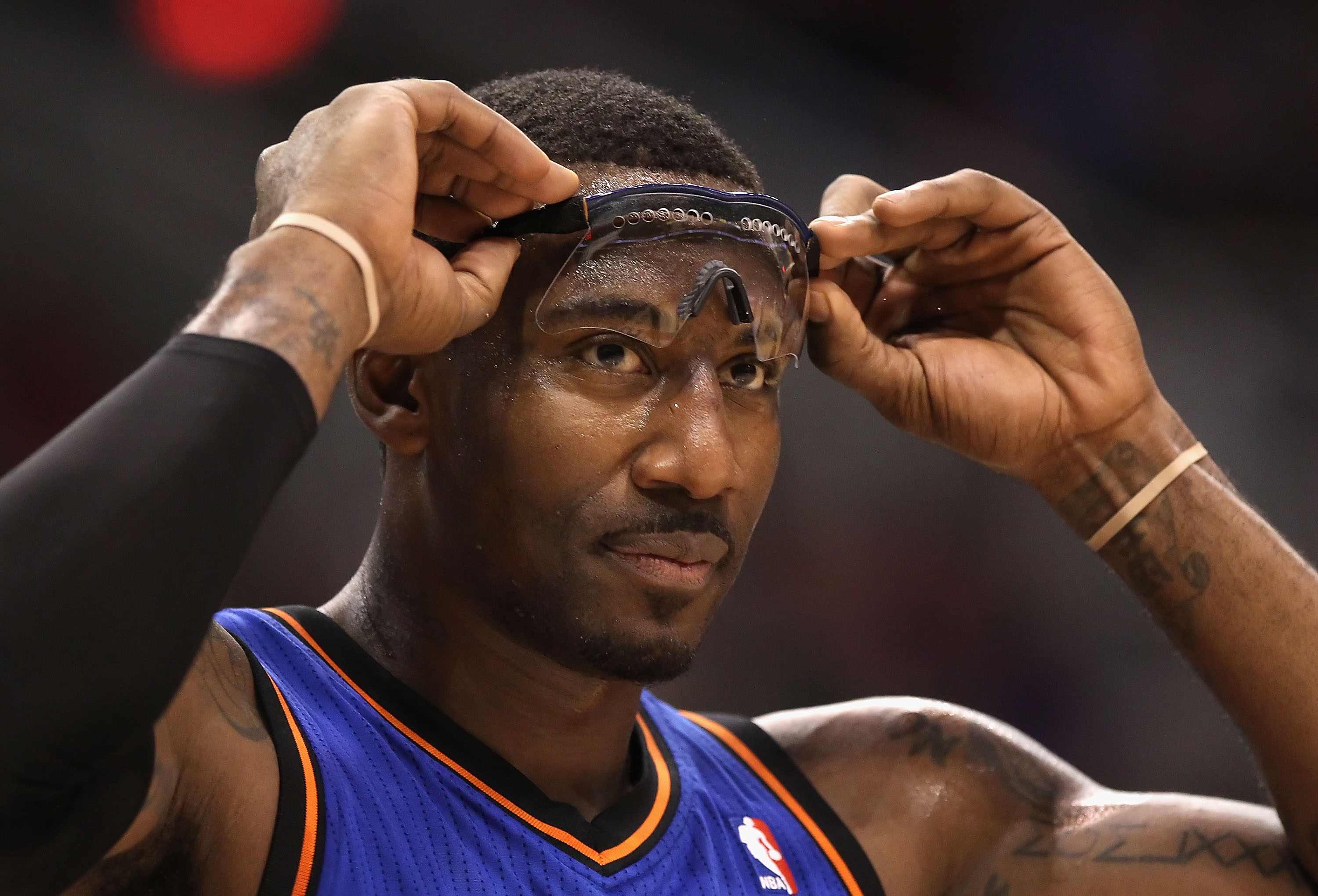 PHOENIX, AZ - JANUARY 07:  Amar'e Stoudemire #1 of the New York Knicks during the NBA game against the Phoenix Suns at US Airways Center on January 7, 2011 in Phoenix, Arizona.  NOTE TO USER: User expressly acknowledges and agrees that, by downloading and