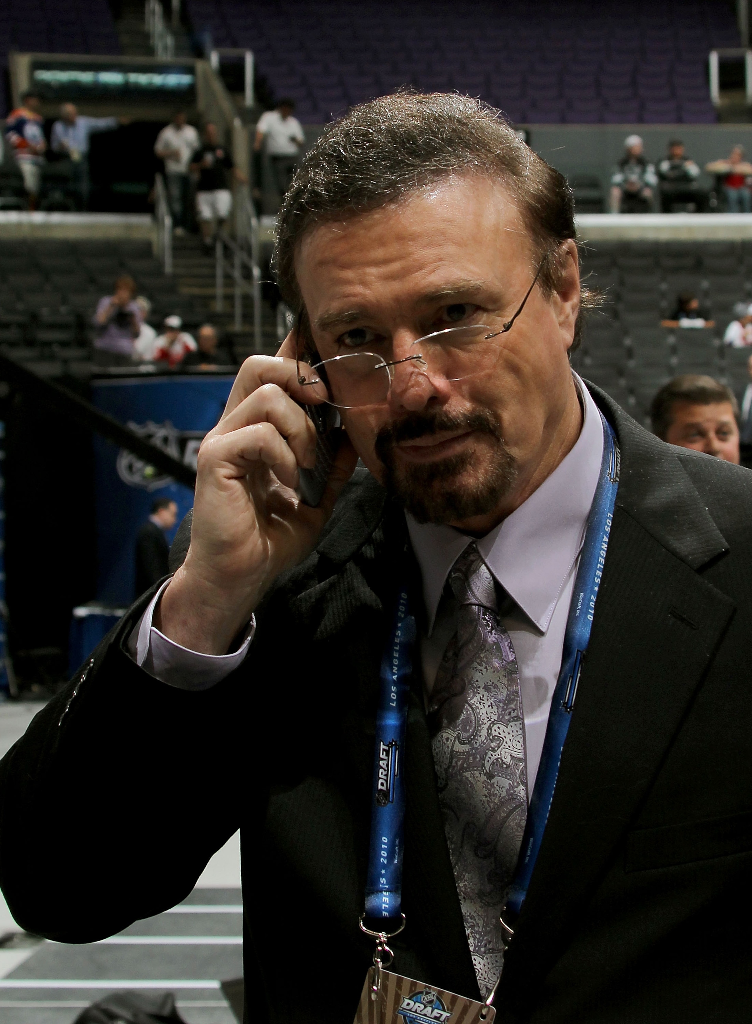 LOS ANGELES, CA - JUNE 25: General Manager Rick Dudley of the Atlanta Thrashers speaks on the phone during the 2010 NHL Entry Draft at Staples Center on June 25, 2010 in Los Angeles, California. (Photo by Bruce Bennett/Getty Images) LOS ANGELES, CA - JUNE 25: General Manager Rick Dudley of the Atlanta Thrashers speaks on the phone during the 2010 NHL Entry Draft at Staples Center on June 25, 2010 in Los Angeles, California. (Photo by Bruce Bennett/Getty Images)