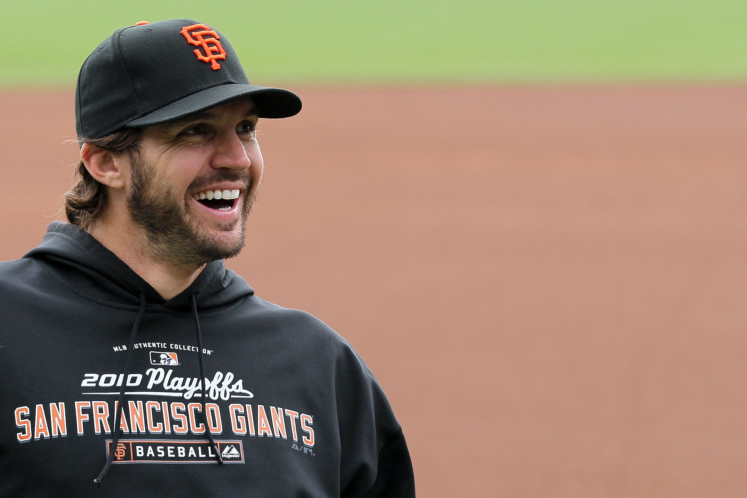 SAN FRANCISCO - OCTOBER 28:  Barry Zito #75 of the San Francisco Giants looks on during batting practice before Game Two of the 2010 MLB World Series against the Texas Rangers at AT&T Park on October 28, 2010 in San Francisco, California.  (Photo by Justi