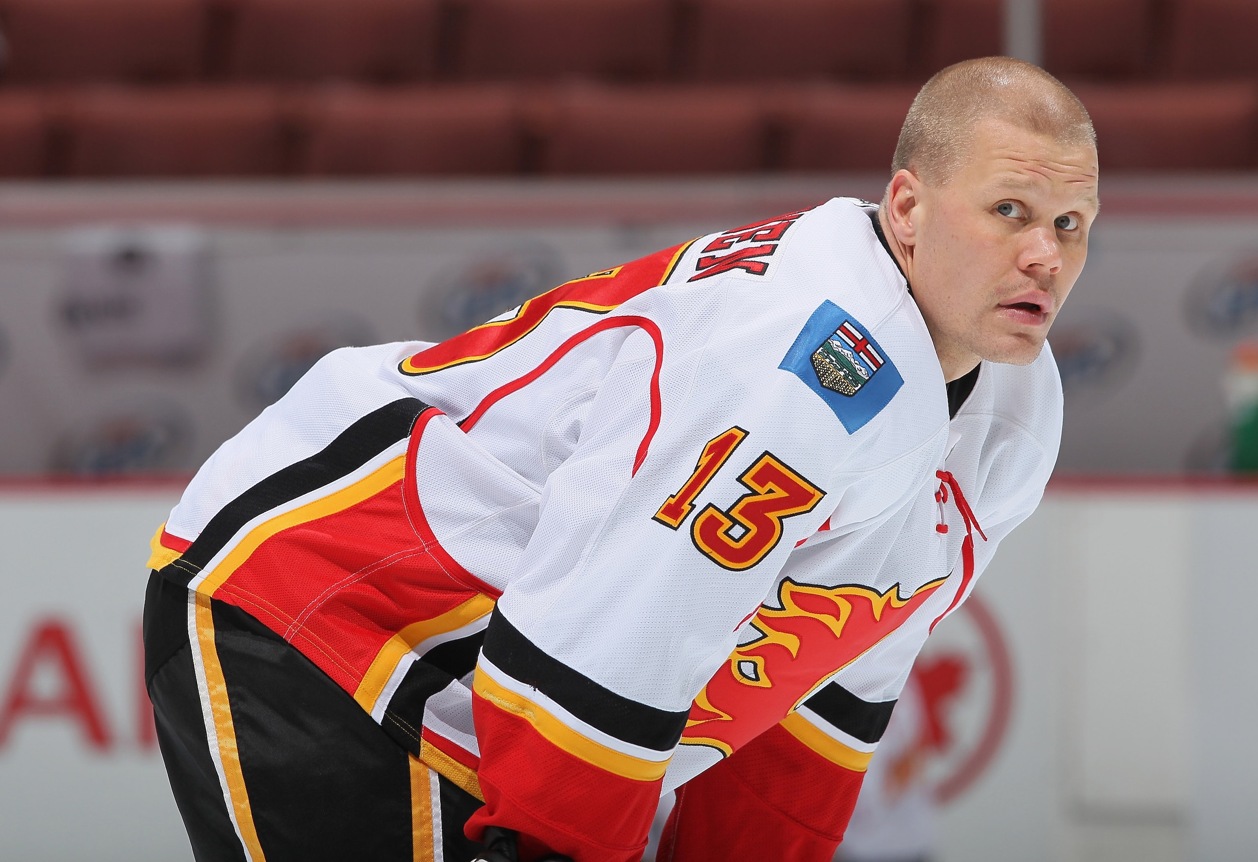 ANAHEIM, CA - DECEMBER 10: Olli Jokinen #11 of the Calgary Flames looks on prior to the start of the game against the Anaheim Ducks at the Honda Center on December 10, 2010 in Anaheim, California. (Photo by Jeff Gross/Getty Images) ANAHEIM, CA - DECEMBER 10: Olli Jokinen #11 of the Calgary Flames looks on prior to the start of the game against the Anaheim Ducks at the Honda Center on December 10, 2010 in Anaheim, California. (Photo by Jeff Gross/Getty Images)