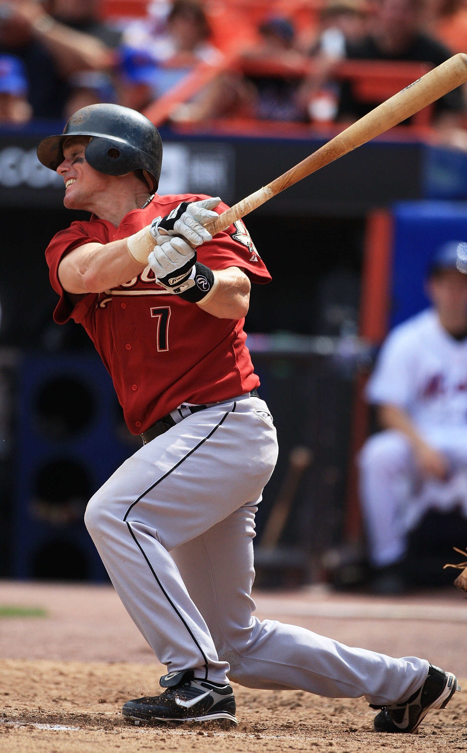 NEW YORK - SEPTEMBER 9:  Craig Biggio #7 of the Houston Astros watches a single during their game against the New York Mets at Shea Stadium September 9, 2007 in the Flushing neighborhood of the Queens borough of New York City.  (Photo by Travis Lindquist/
