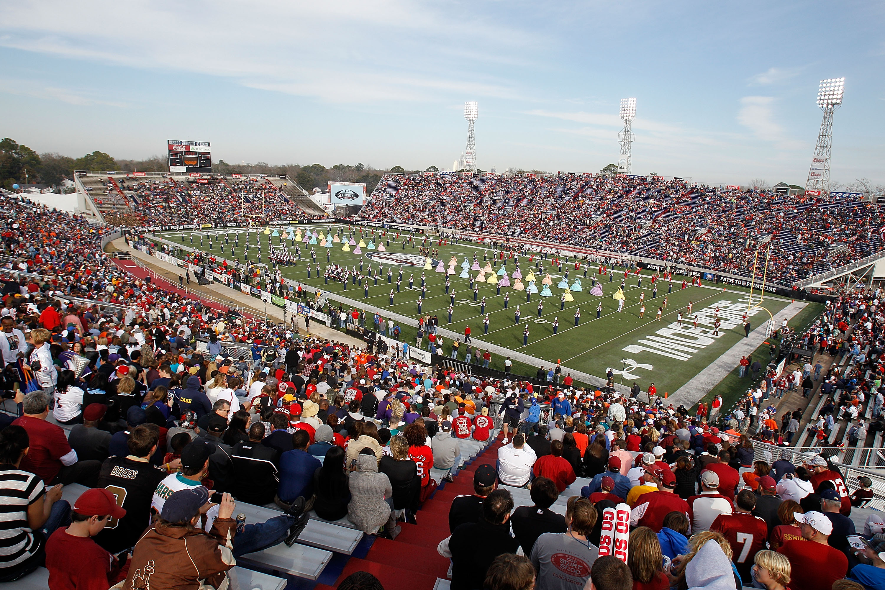 MOBILE, AL - JANUARY 29:Opening ceremonies during  the Under Armour Senior Bowl on January 29, 2011 at Ladd-Pebbles Stadium in Mobile, Alabama. (Photo by Sean Gardner/Getty Images for Under Armour)
