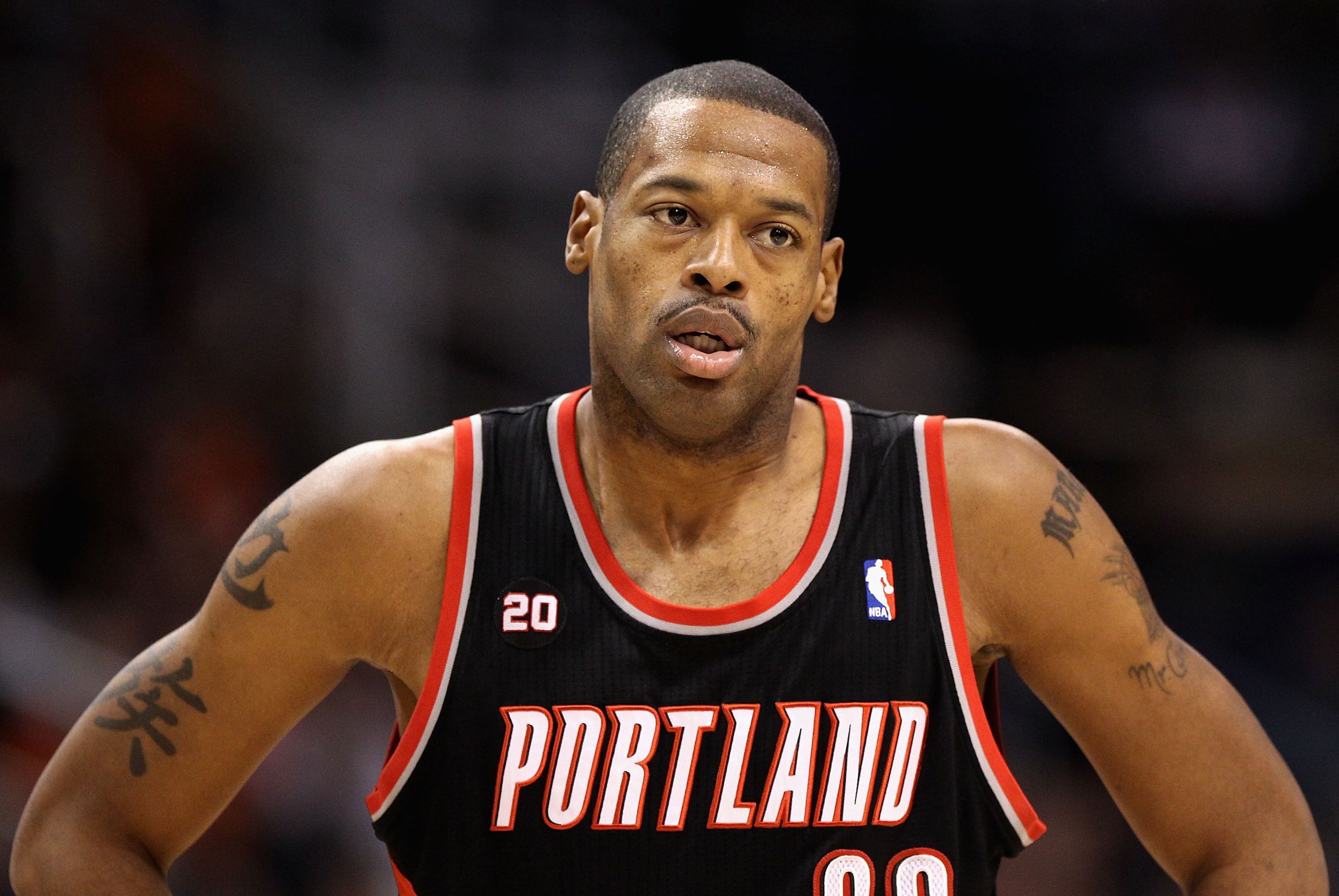 PHOENIX, AZ - JANUARY 14: Marcus Camby #23 of the Portland Trail Blazers in action during the NBA game against the Phoenix Suns at US Airways Center on January 14, 2011 in Phoenix, Arizona. The Suns defeated the Trail Blazers 115-111. NOTE TO USER: User PHOENIX, AZ - JANUARY 14: Marcus Camby #23 of the Portland Trail Blazers in action during the NBA game against the Phoenix Suns at US Airways Center on January 14, 2011 in Phoenix, Arizona. The Suns defeated the Trail Blazers 115-111. NOTE TO USER: User