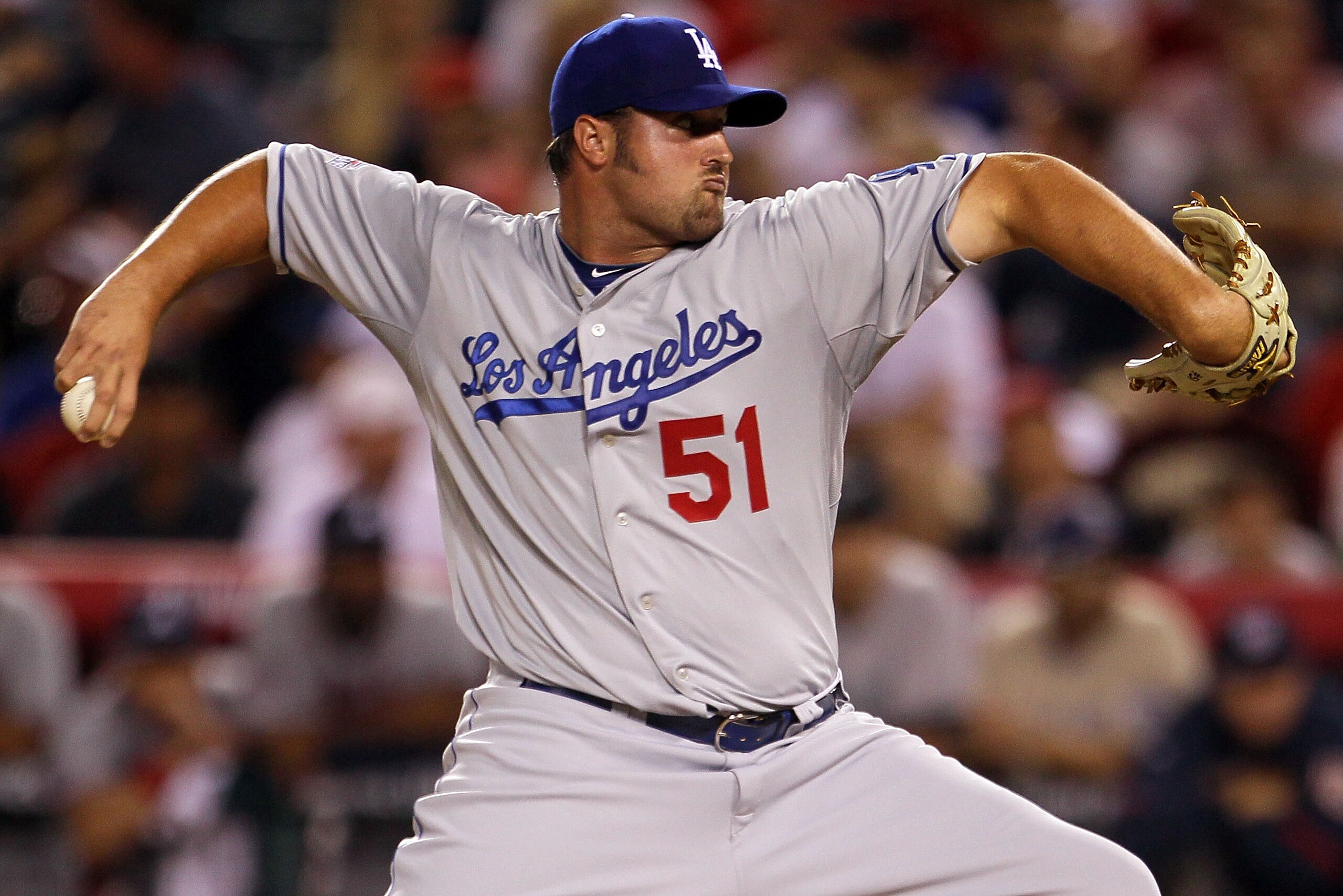 ANAHEIM, CA - JULY 13:  National League All-Star Jonathan Broxton #51 of the Los Angeles Dodgers throws a pitch during the 81st MLB All-Star Game at Angel Stadium of Anaheim on July 13, 2010 in Anaheim, California.  (Photo by Jeff Gross/Getty Images)