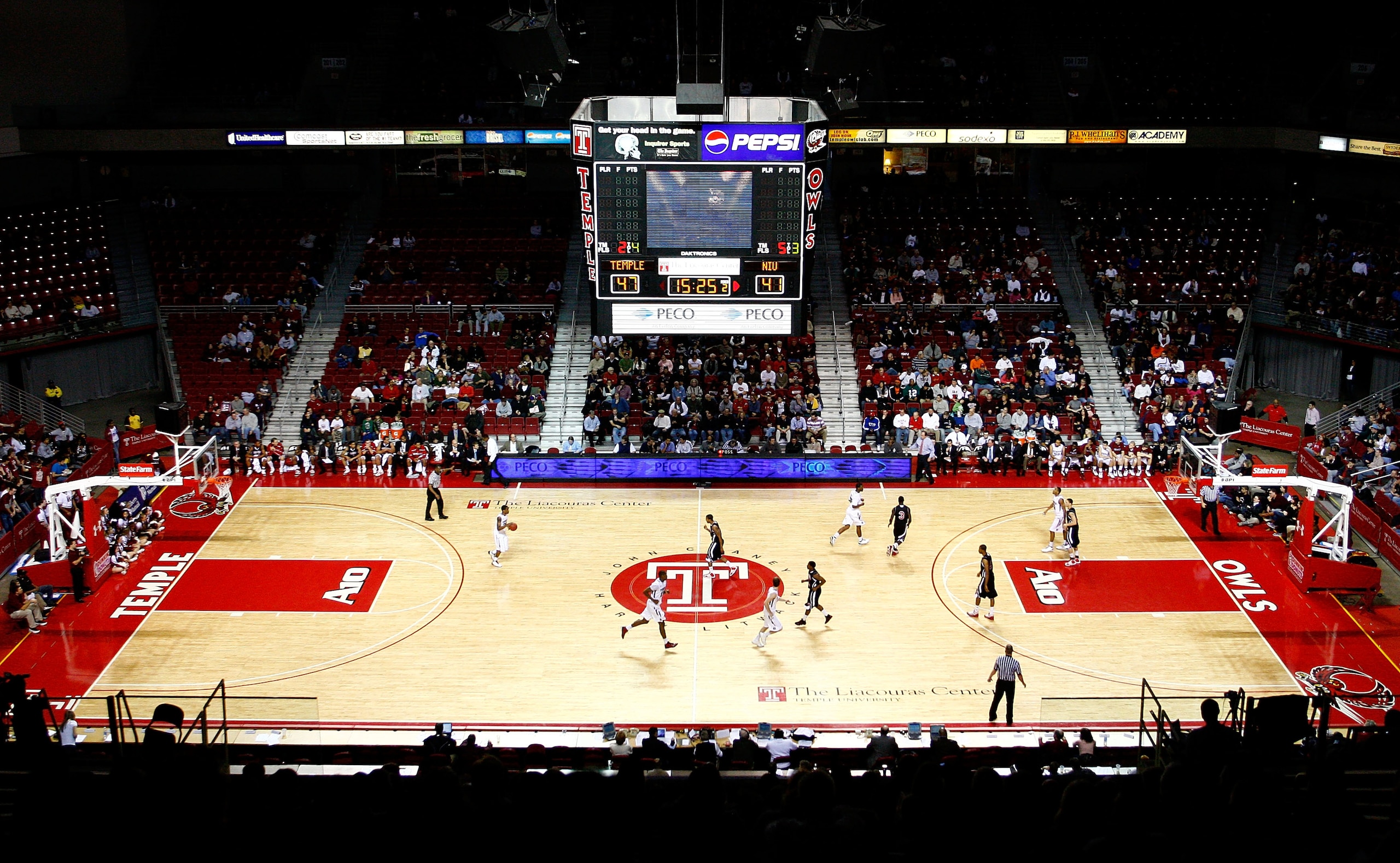 PHILADELPHIA, PA - DECEMBER 18:  A general view of John Chaney and Harry Litwack court as the Temple Owls play against the Northern Illinois Huskies at the Liacouras Center on December 18, 2010 in Philadelphia, Pennsylvania.  (Photo by Chris Chambers/Gett