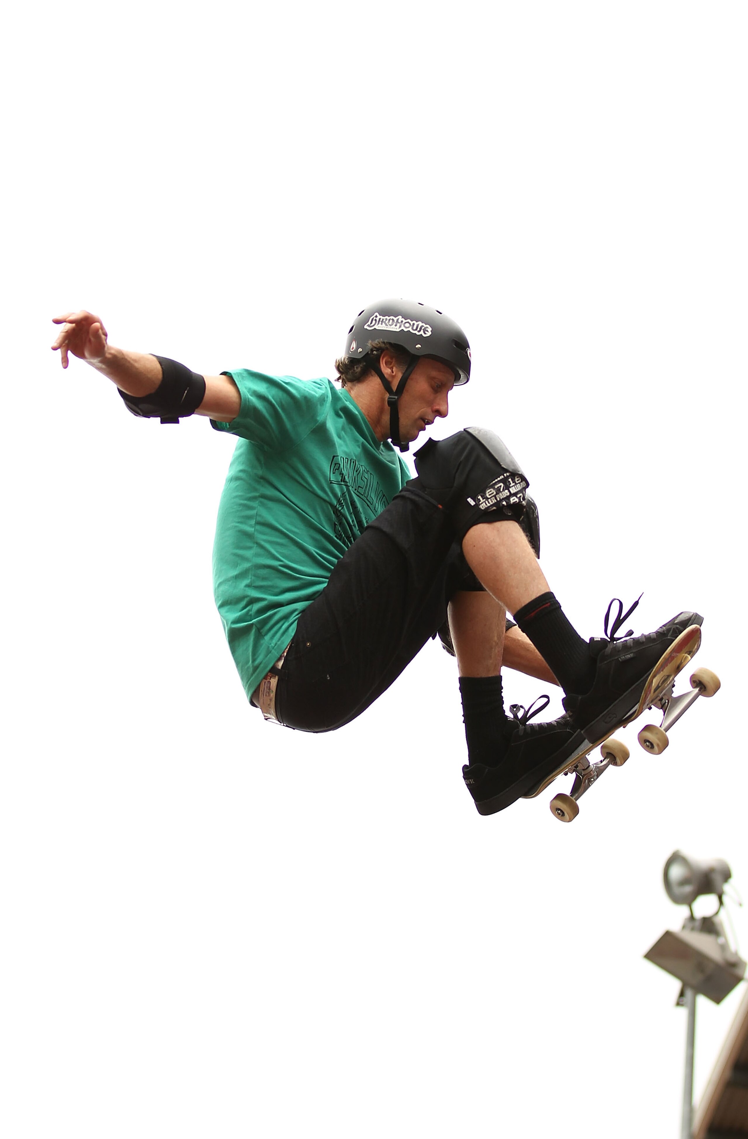 SYDNEY, AUSTRALIA - DECEMBER 03:  American skateboarder Tony Hawk performs at the Sydney 500 Grand Finale on the Sydney Olympic Park Street Circuit on December 3, 2010 in Sydney, Australia.  (Photo by Robert Cianflone/Getty Images)