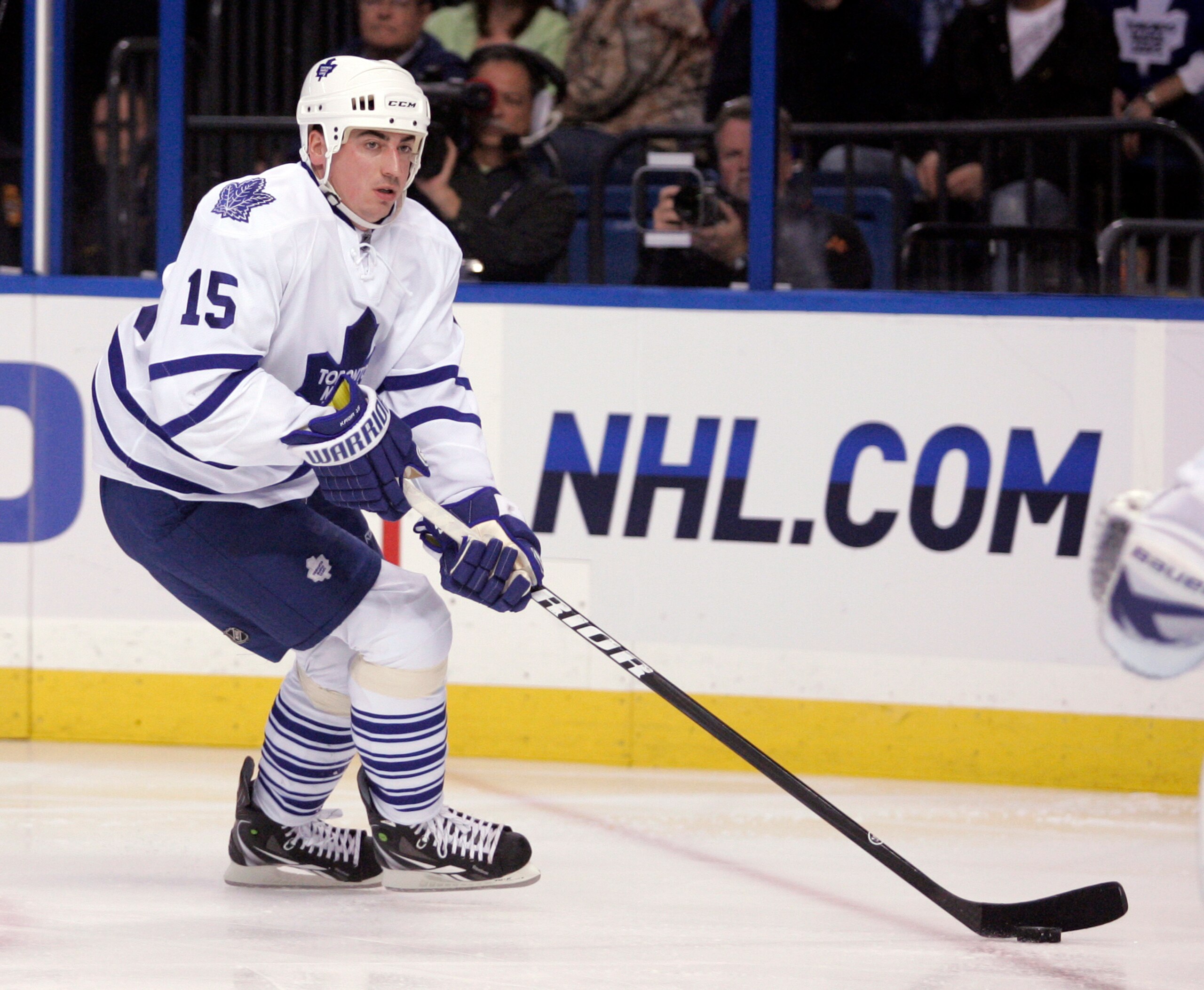 TAMPA, FL - JANUARY 25: Tomas Kaberle #15 of the Toronto Maple Leafs skates against the Tampa Bay Lightning at St. Pete Times Forum on January 25, 2011 in Tampa, Florida. The Lightning defeated the Leafs 2-0. (Photo by Justin K. Aller/Getty Images) TAMPA, FL - JANUARY 25: Tomas Kaberle #15 of the Toronto Maple Leafs skates against the Tampa Bay Lightning at St. Pete Times Forum on January 25, 2011 in Tampa, Florida. The Lightning defeated the Leafs 2-0. (Photo by Justin K. Aller/Getty Images)