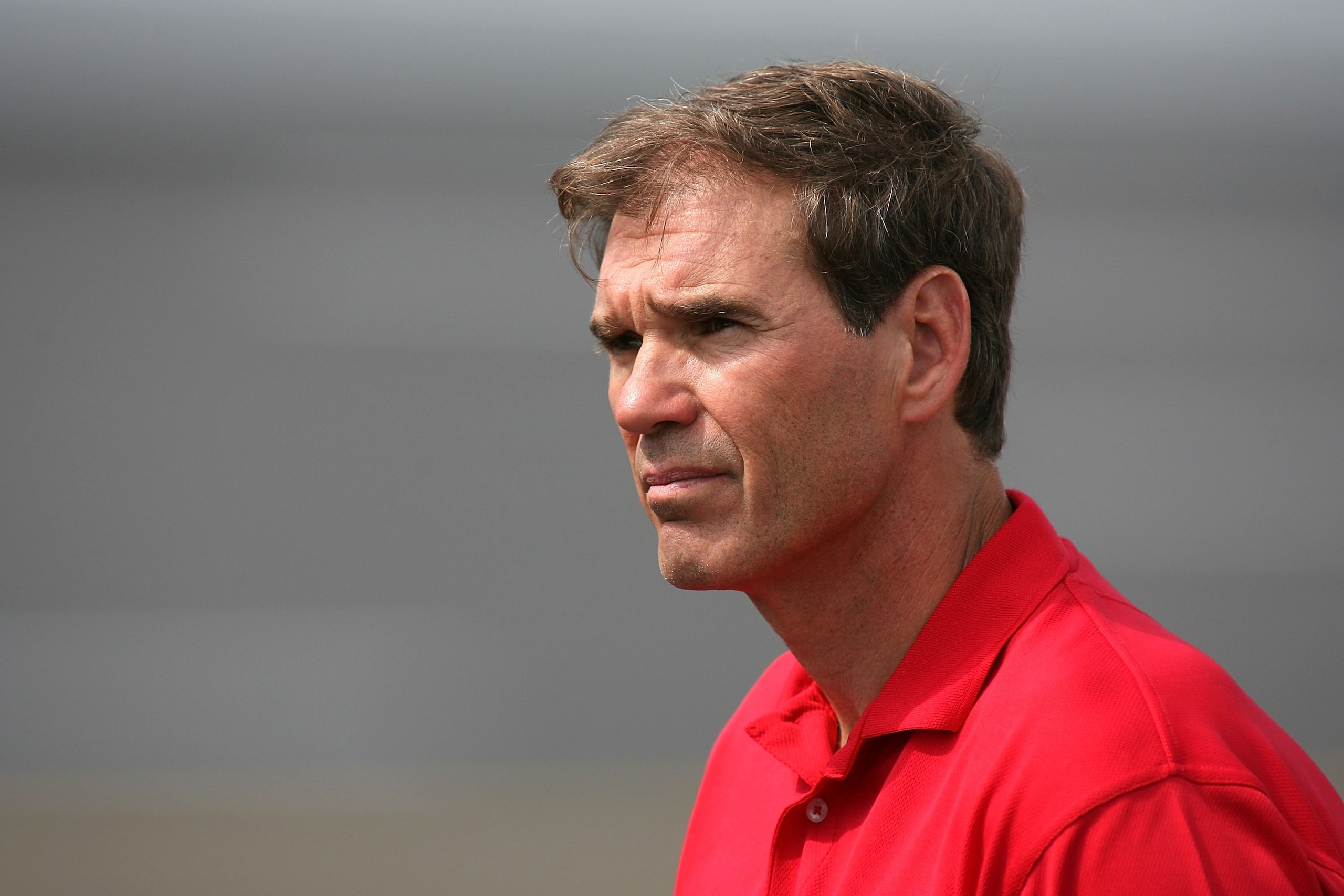 TALLADEGA, AL - OCTOBER 06:  Team owner, Ray Evernham stands on pit road during qualifying for the NASCAR Nextel Cup Series UAW-Ford 500 at Talladega Superspeedway on October 6, 2007 in Talladega, Alabama.  (Photo by Marc Serota/Getty Images for NASCAR)