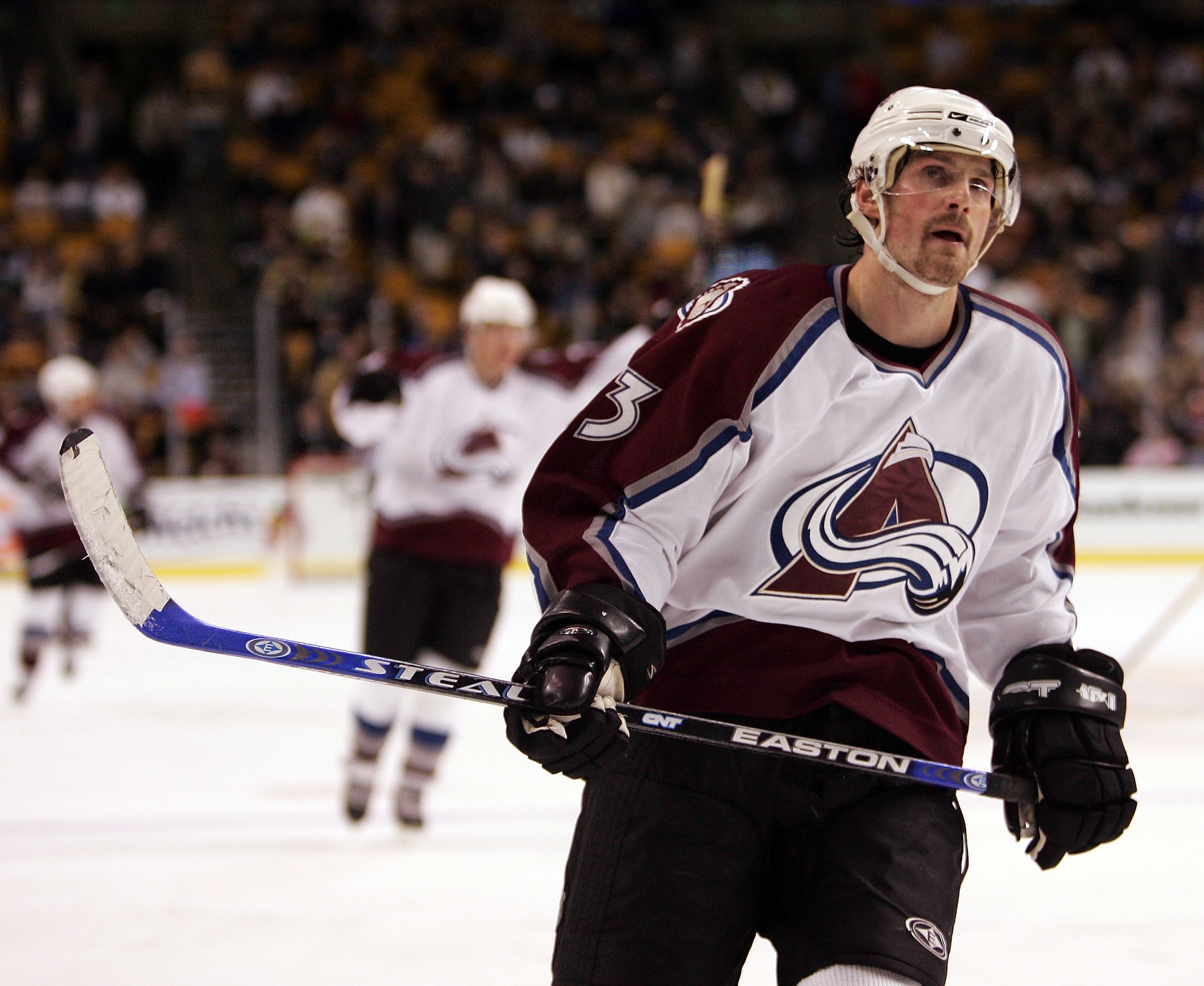 BOSTON - MARCH 06: Milan Hedjuk #23 of the Colorado Avalanche celebrates his empty net goal in the third period against the Boston Bruins on March 6, 2007 at the TD Banknorth Garden in Boston, Massachusetts. The Colorado Avalanche defeated the Boston Bru BOSTON - MARCH 06: Milan Hedjuk #23 of the Colorado Avalanche celebrates his empty net goal in the third period against the Boston Bruins on March 6, 2007 at the TD Banknorth Garden in Boston, Massachusetts. The Colorado Avalanche defeated the Boston Bru