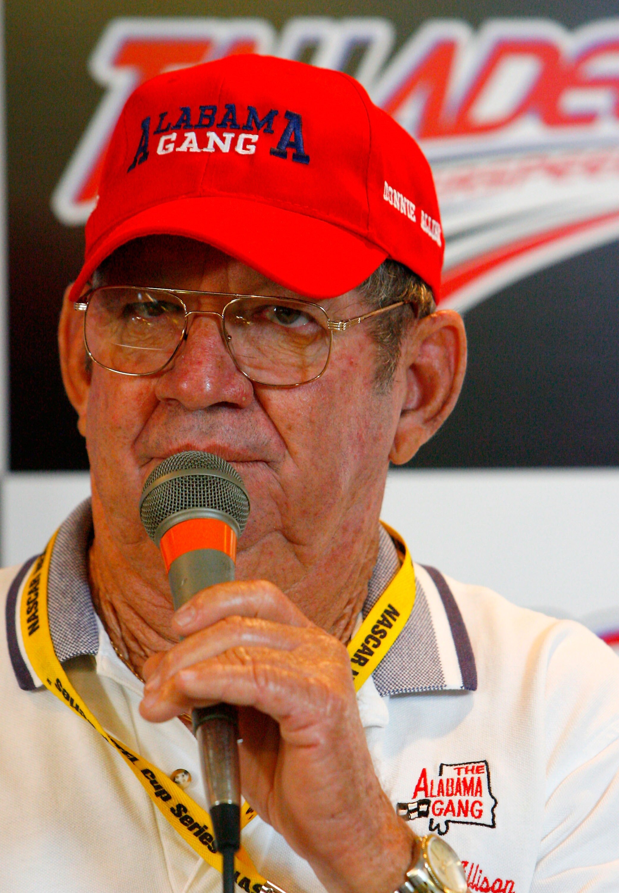 TALLADEGA, AL - OCTOBER 05:  Former NASCAR driver Donnie Allison, speaks during a press conference at Talladega Superspeedway on October 5, 2007 in Talladega, Alabama.  (Photo by Rusty Jarrett/Getty Images for NASCAR)