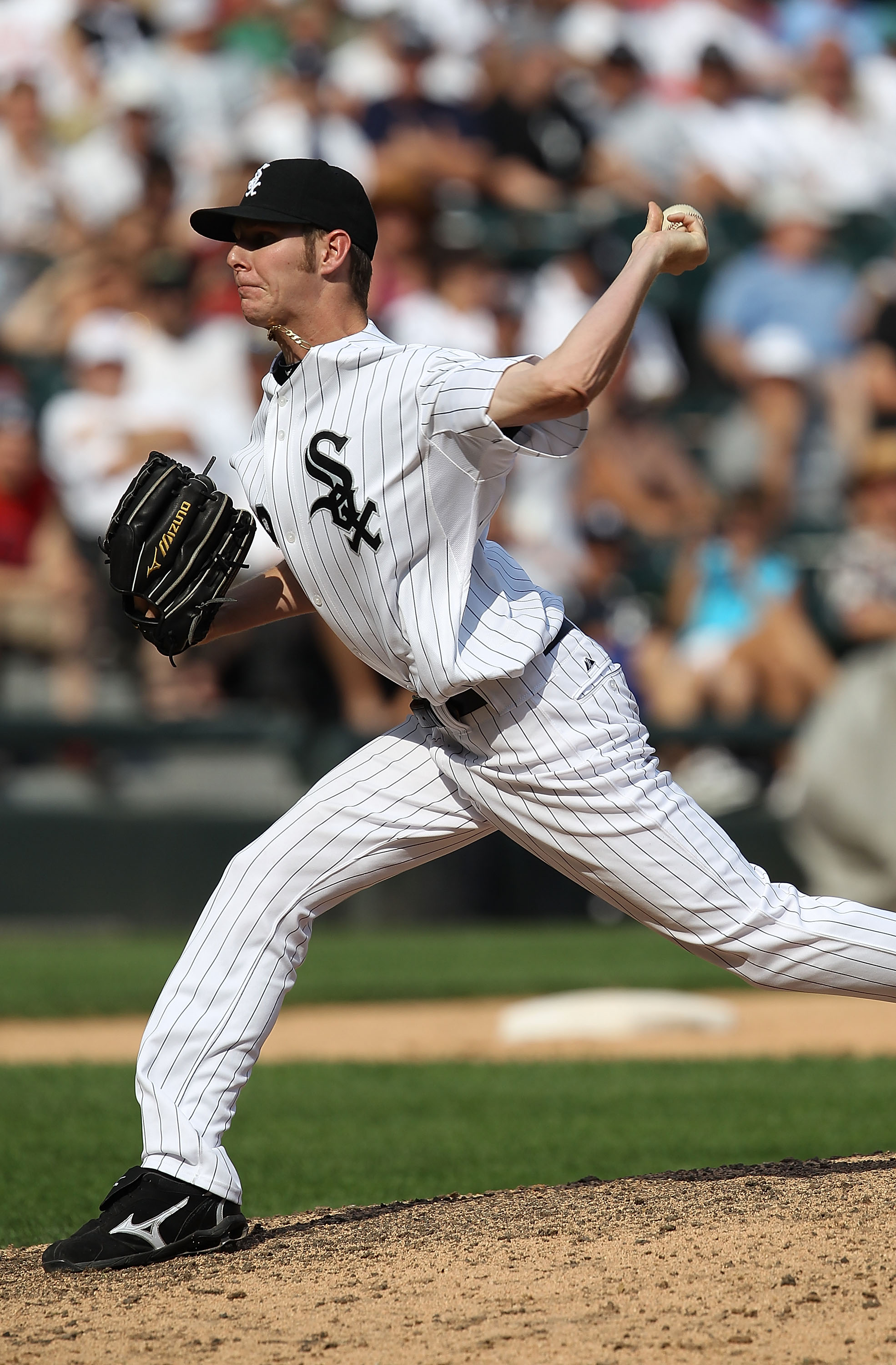 CHICAGO - AUGUST 29: Chris Sale #49 of the Chicago White Sox pitches against the New York Yankees at U.S. Cellular Field on August 29, 2010 in Chicago, Illinois. The Yankees defeated the White Sox 2-1. (Photo by Jonathan Daniel/Getty Images)