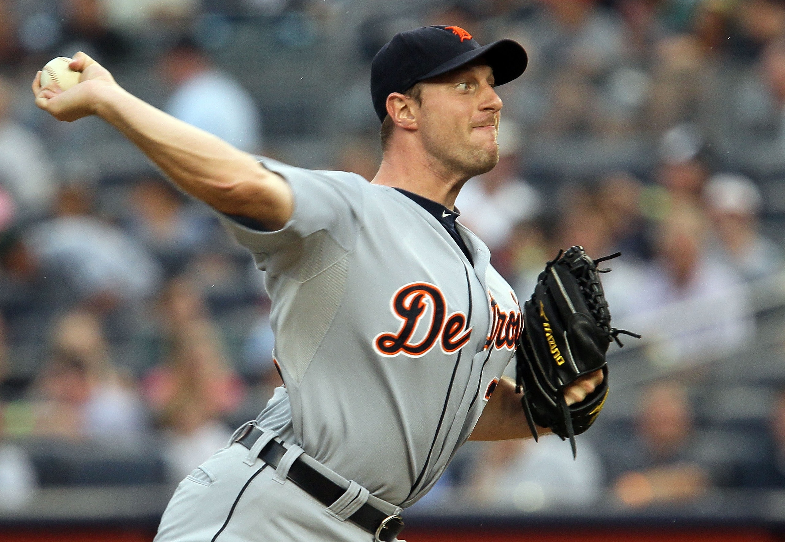 NEW YORK - AUGUST 16: Max Scherzer #37 of the Detroit Tigers delivers a pitch against the New York Yankees on August 16, 2010 at Yankee Stadium in the Bronx borough of New York City. (Photo by Jim McIsaac/Getty Images) NEW YORK - AUGUST 16: Max Scherzer #37 of the Detroit Tigers delivers a pitch against the New York Yankees on August 16, 2010 at Yankee Stadium in the Bronx borough of New York City. (Photo by Jim McIsaac/Getty Images)