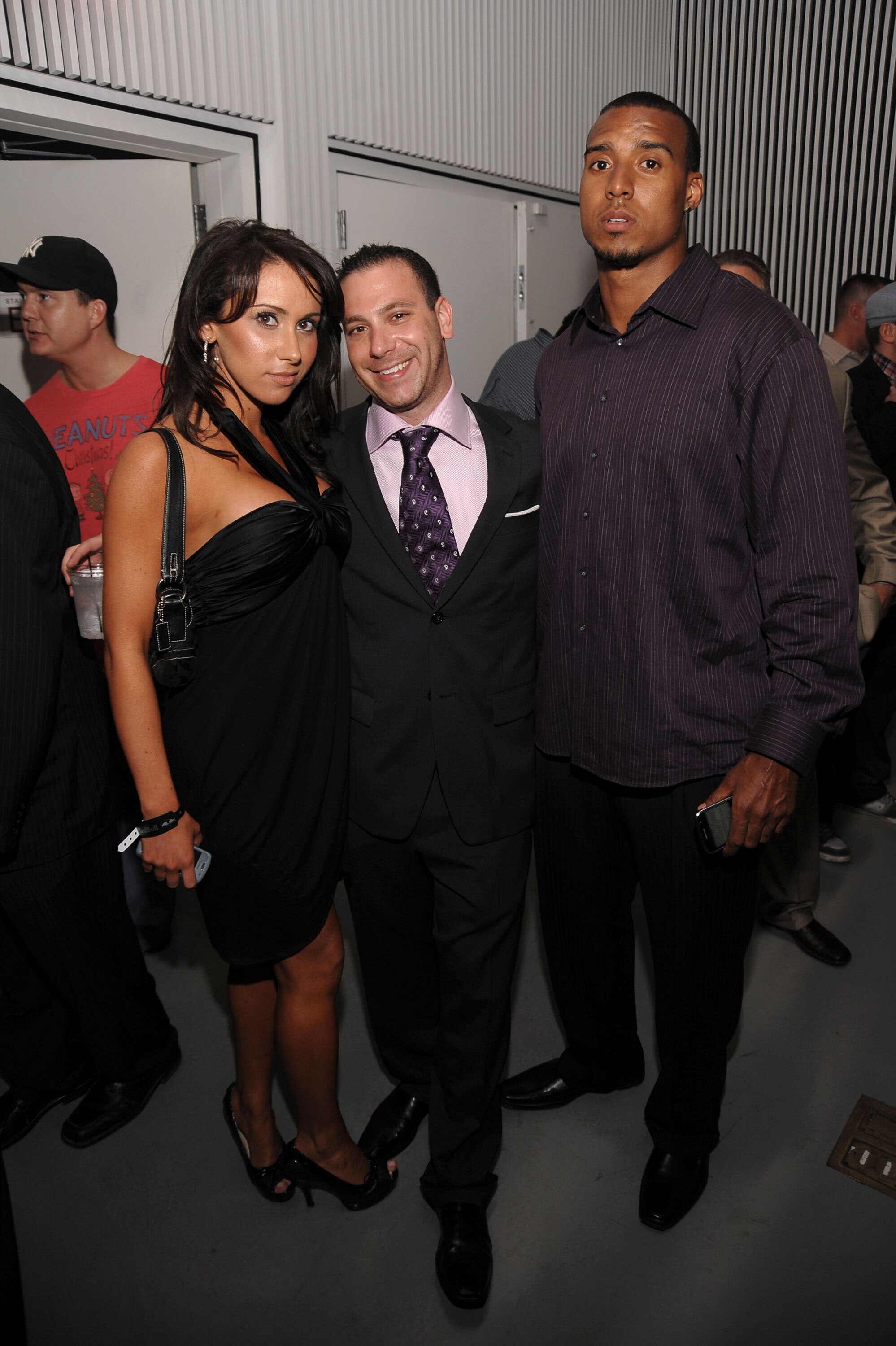 NEW YORK - APRIL 28:  Co-founder of PR/PR Phil Reese (C), model Jenn Sterger (L) and Ryan Grant (R) #25 of the Green Bay Packers attend the PR/PR launch party at Red Bull Space on April 28, 2009 in New York City.  (Photo by Jamie McCarthy/Getty Images for