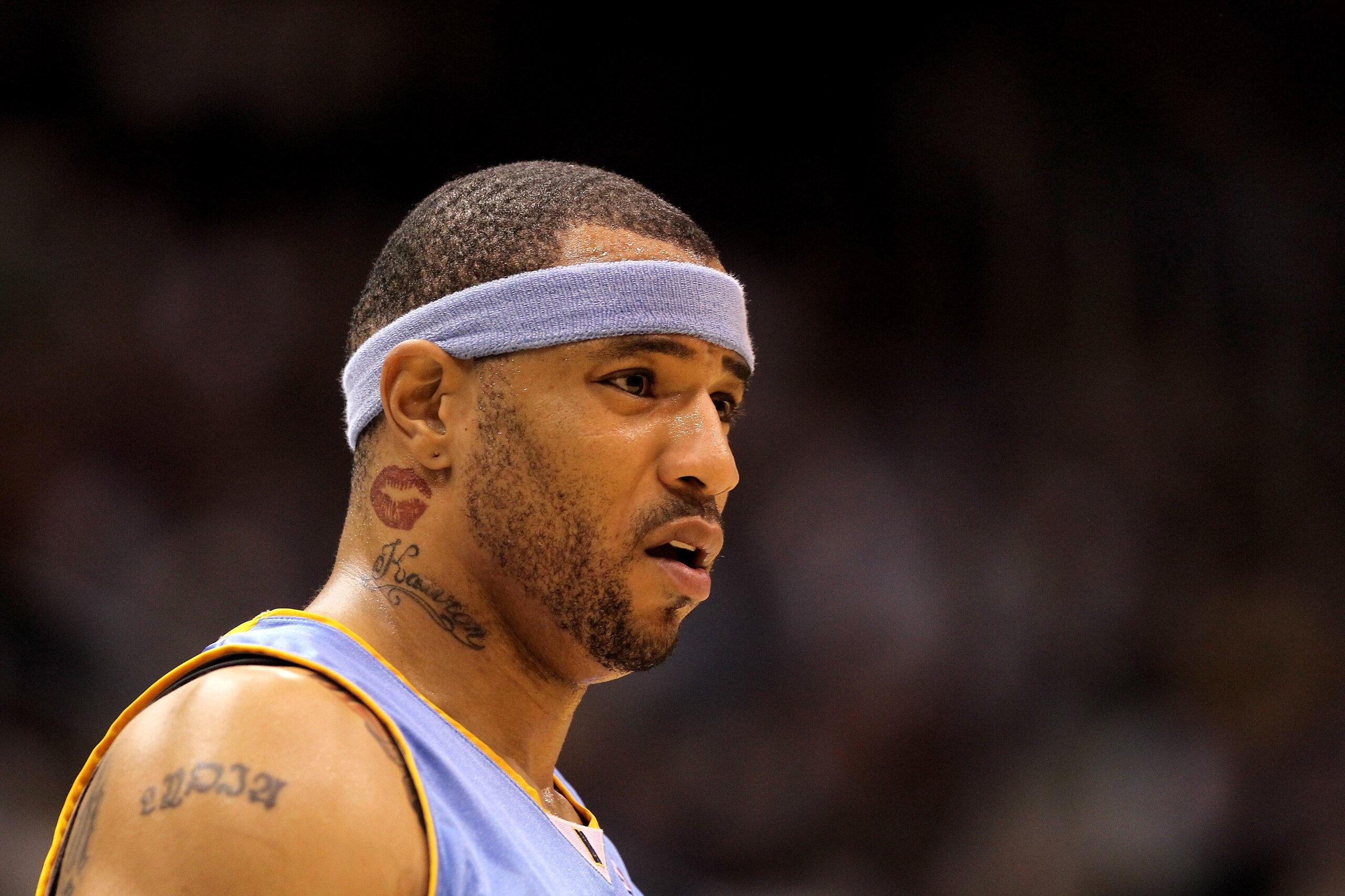 SALT LAKE CITY - APRIL 30: Kenyon Martin #4 of the Denver Nuggets stands on the court during their game against the Utah Jazz in Game Six of the Western Conference Quarterfinals of the 2010 NBA Playoffs at EnergySolutions Arena on April 30, 2010 in Salt SALT LAKE CITY - APRIL 30: Kenyon Martin #4 of the Denver Nuggets stands on the court during their game against the Utah Jazz in Game Six of the Western Conference Quarterfinals of the 2010 NBA Playoffs at EnergySolutions Arena on April 30, 2010 in Salt