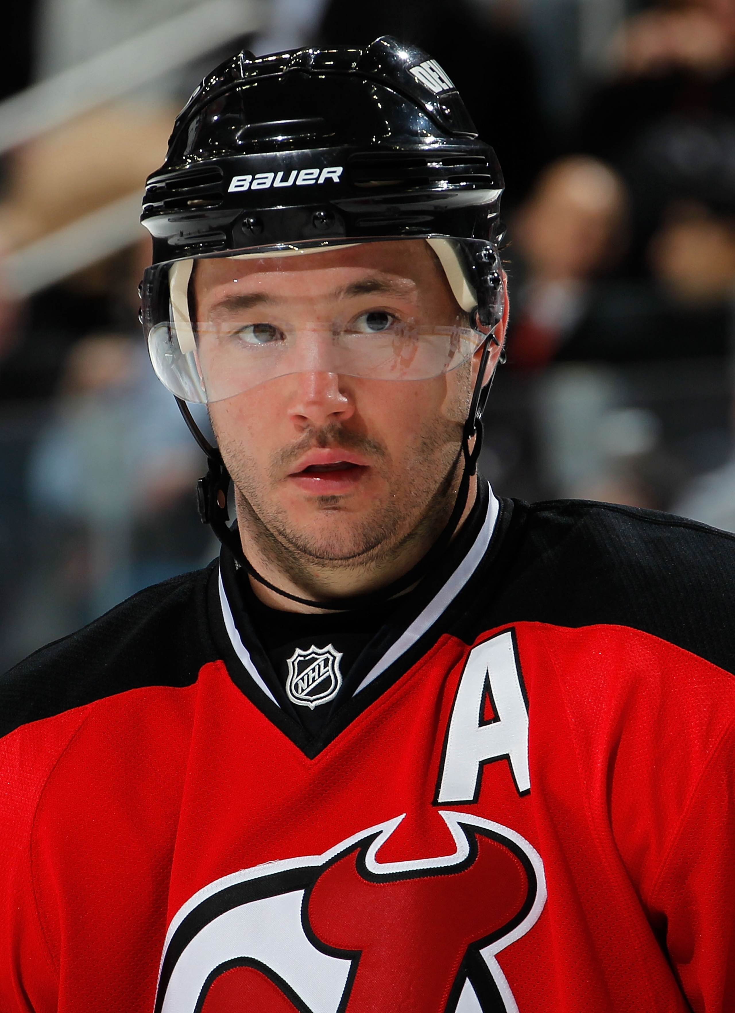 NEWARK, NJ - FEBRUARY 01:  Ilya Kovalchuk #17 of the New Jersey Devils waits for a faceoff during an NHL hockey game against the Ottawa Senators at the Prudential Center on February 1, 2011 in Newark, New Jersey.  (Photo by Paul Bereswill/Getty Images)