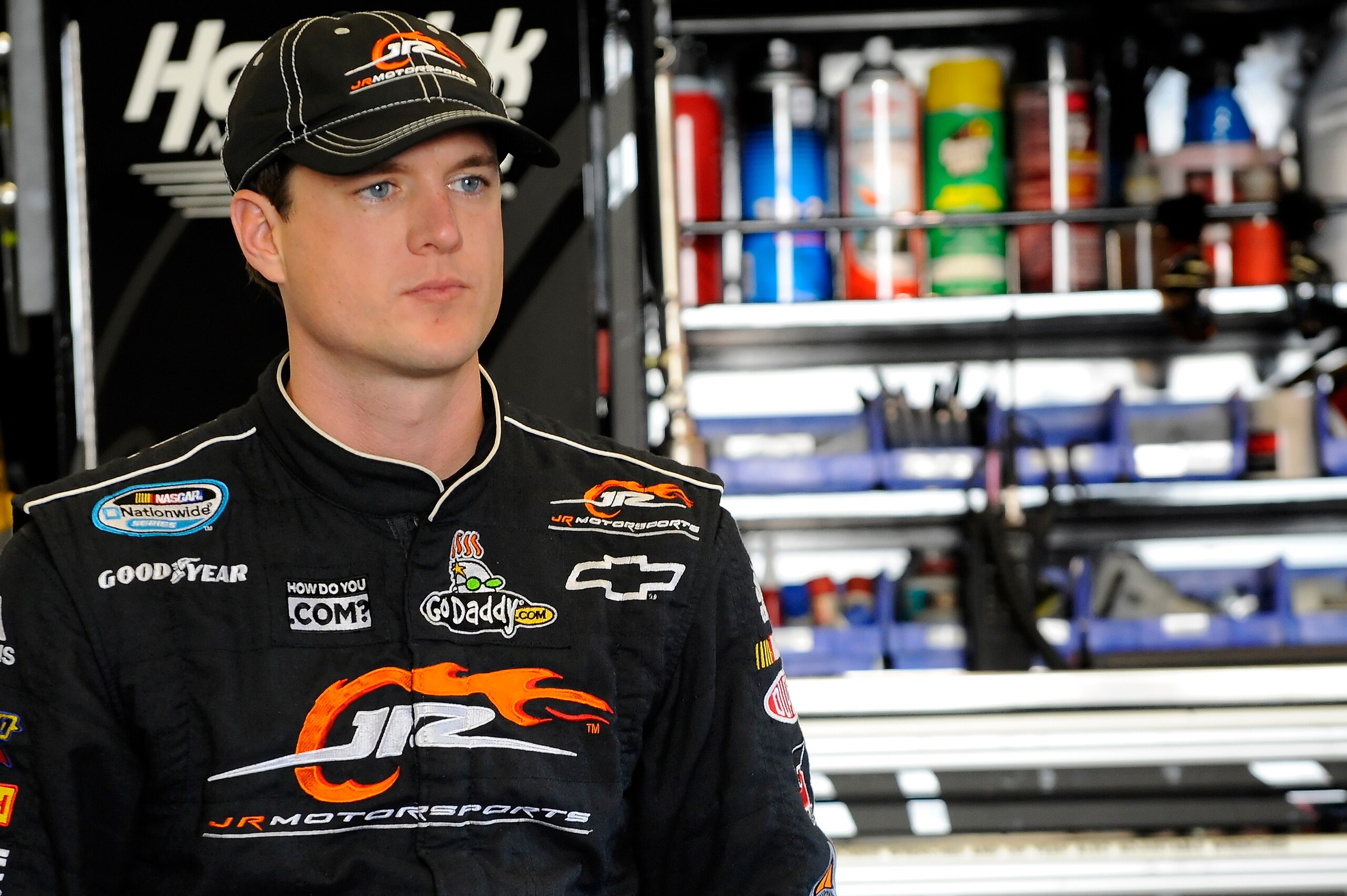 DAYTONA BEACH, FL - JANUARY 22:  Josh Wise, driver for JR Motorsports, drove the #88 AMP Energy/National Guard Chevrolet for the final day of testing at Daytona International Speedway on January 22, 2011 in Daytona Beach, Florida.  (Photo by Jared C. Tilt