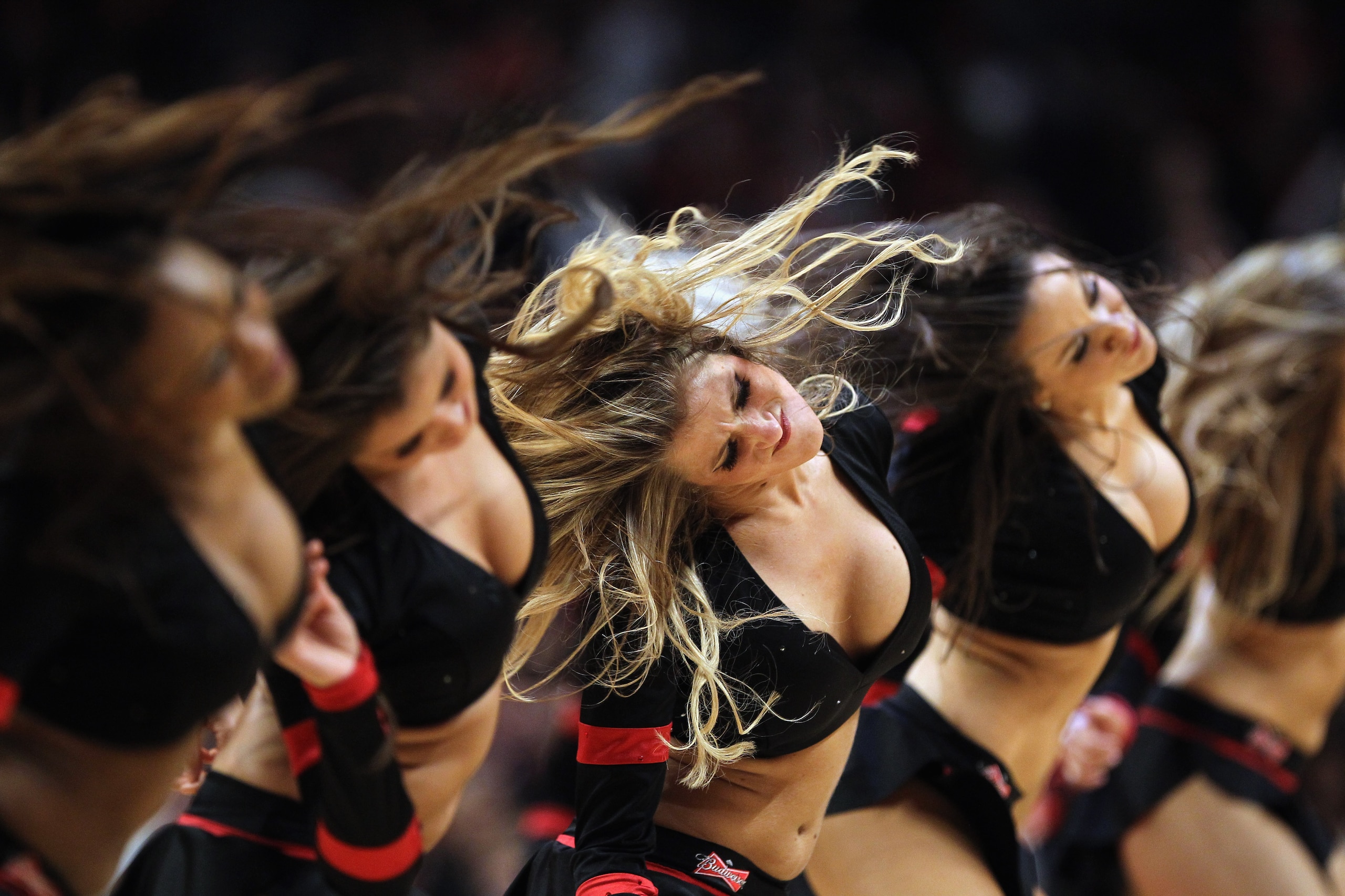 CHICAGO, IL - JANUARY 15:  The Luvabulls perform as the Chicago Bulls host the Miami Heat at the United Center on January 15, 2011 in Chicago, Illinois. The Bulls defeated the Heat 99-96. NOTE TO USER: User expressly acknowledges and agrees that, by downl
