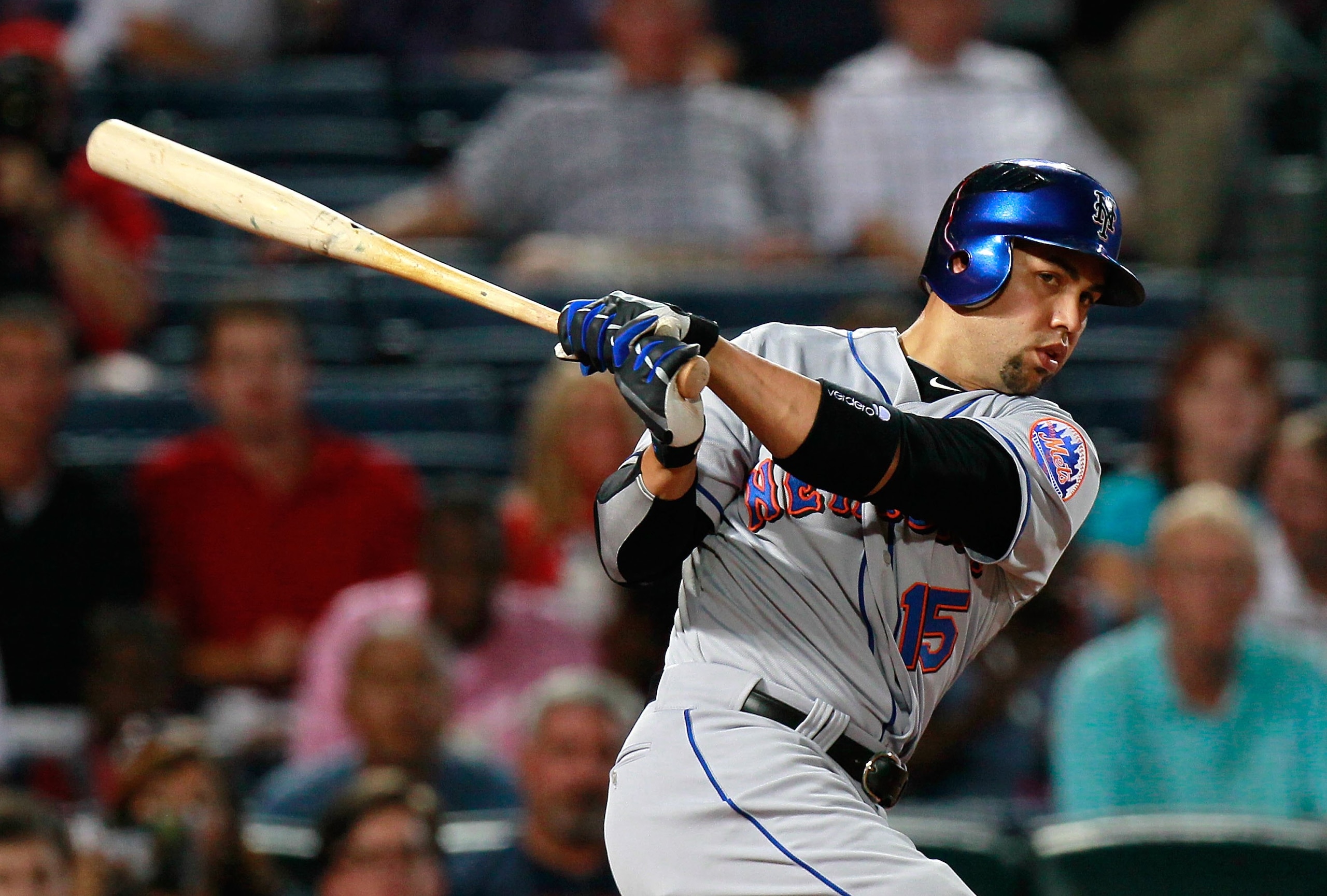 ATLANTA - SEPTEMBER 01:  Carlos Beltran #15 of the New York Mets against the Atlanta Braves at Turner Field on September 1, 2010 in Atlanta, Georgia.  (Photo by Kevin C. Cox/Getty Images)