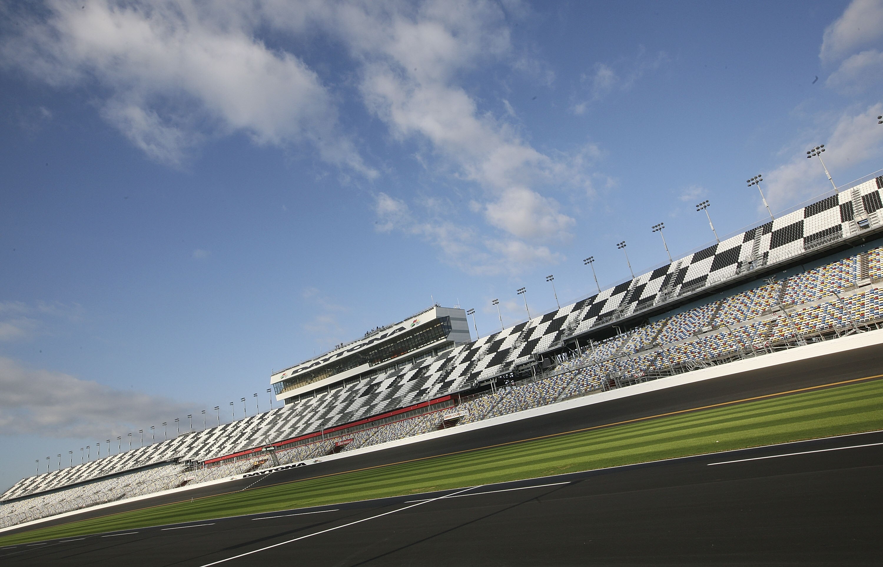 DAYTONA BEACH, FL - JANUARY 20:  The new track surface at Daytona International Speedway is seen prior to testing on January 20, 2011 in Daytona Beach, Florida.  (Photo by Jerry Markland/Getty Images for NASCAR)