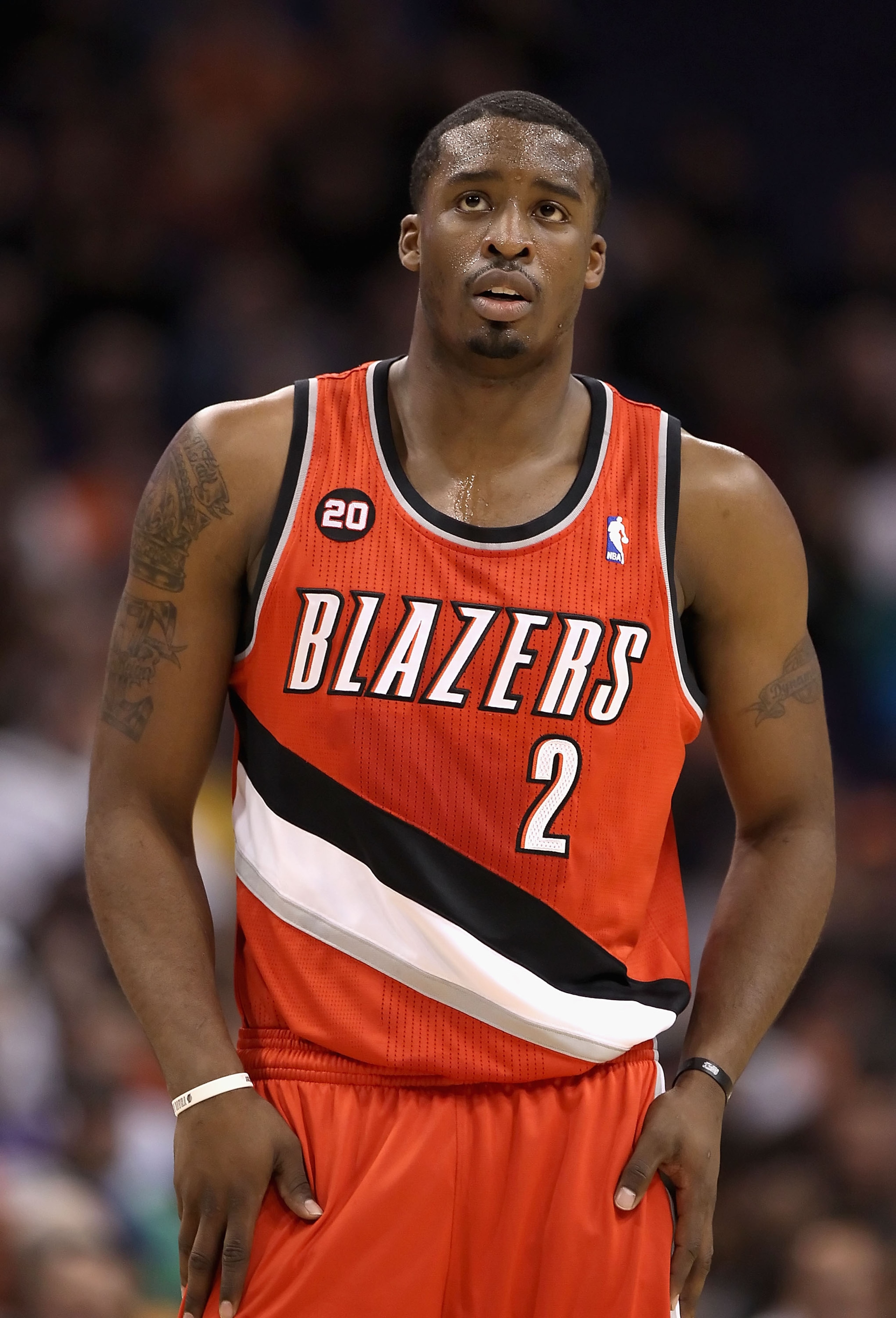 PHOENIX - DECEMBER 10:  Wesley Matthews #2 of the Portland Trail Blazers during the NBA game against the Phoenix Suns at US Airways Center on December 10, 2010 in Phoenix, Arizona. The Trail Blazers defeated the Suns 101-94.  NOTE TO USER: User expressly