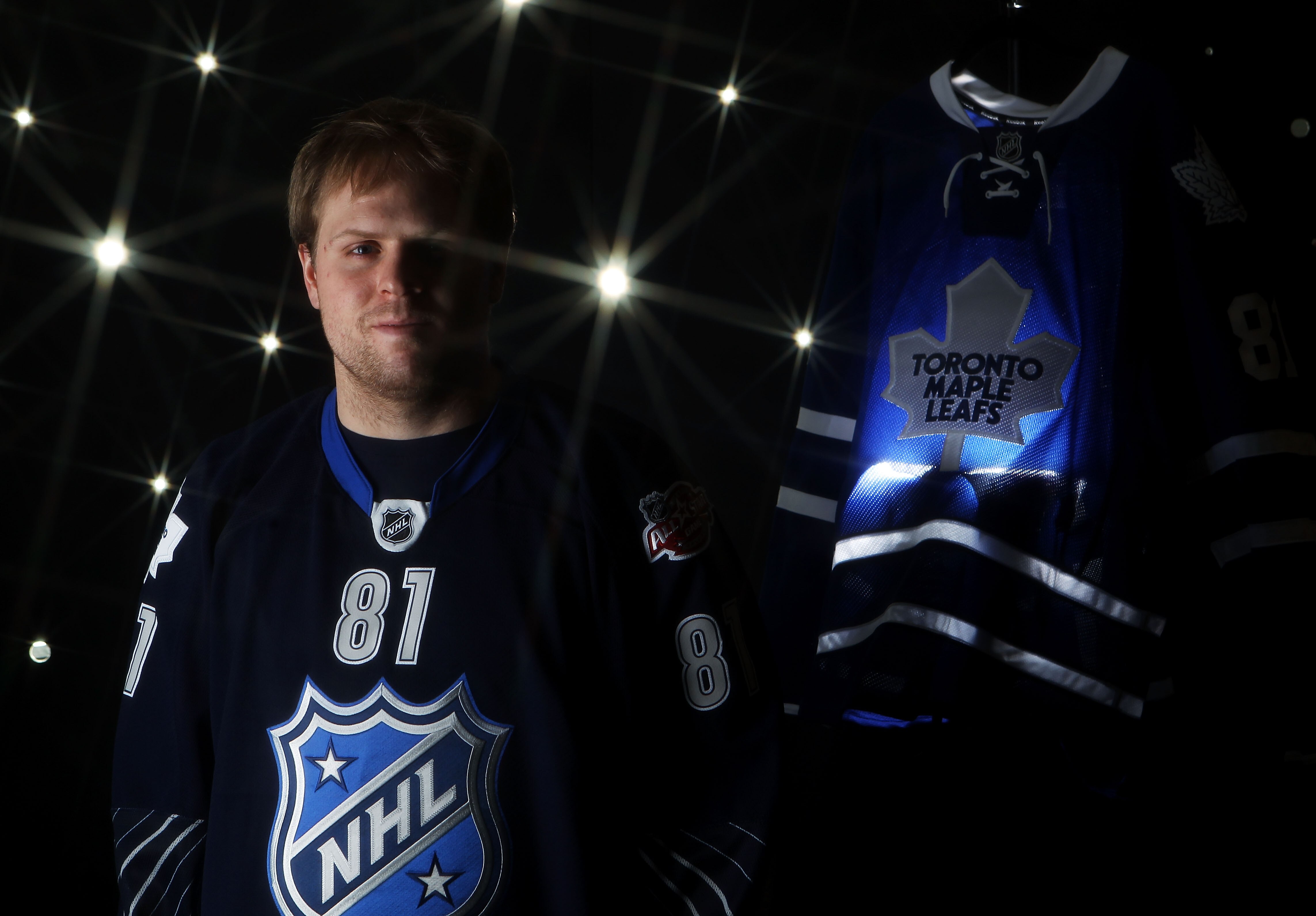 RALEIGH, NC - JANUARY 30:  (EDITORS NOTE: A special effects camera filter was used for this image.) Phil Kessel #81 of the Toronto Maple Leafs poses for a portrait before the 58th NHL All-Star Game at RBC Center on January 30, 2011 in Raleigh, North Carol
