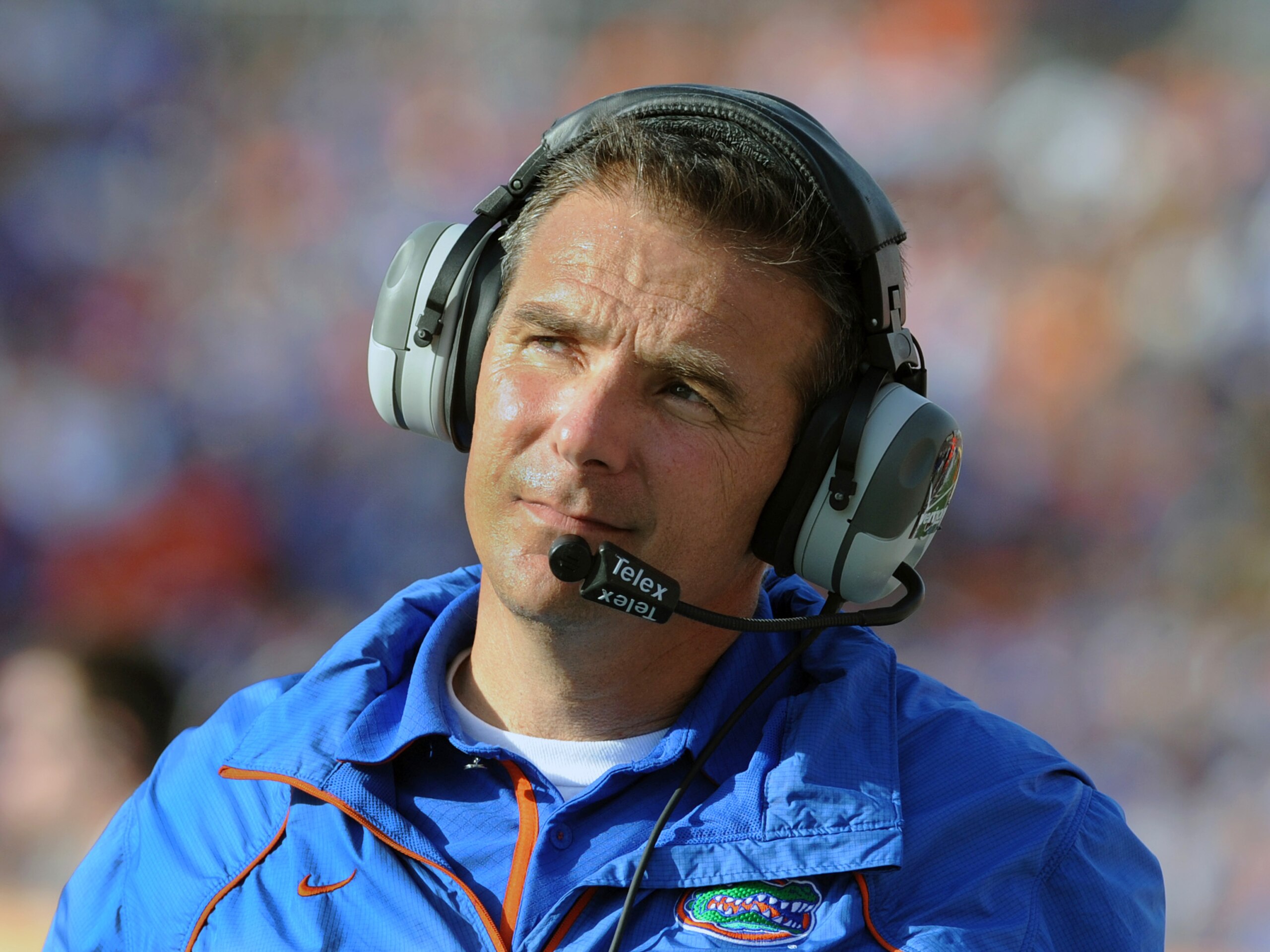 TAMPA, FL - JANUARY 1: Coach Urban Meyer of the Florida Gators directs play against the Penn State Nittany Lions January 1, 2010 in the 25th Outback Bowl at Raymond James Stadium in Tampa, Florida. (Photo by Al Messerschmidt/Getty Images) TAMPA, FL - JANUARY 1: Coach Urban Meyer of the Florida Gators directs play against the Penn State Nittany Lions January 1, 2010 in the 25th Outback Bowl at Raymond James Stadium in Tampa, Florida. (Photo by Al Messerschmidt/Getty Images)