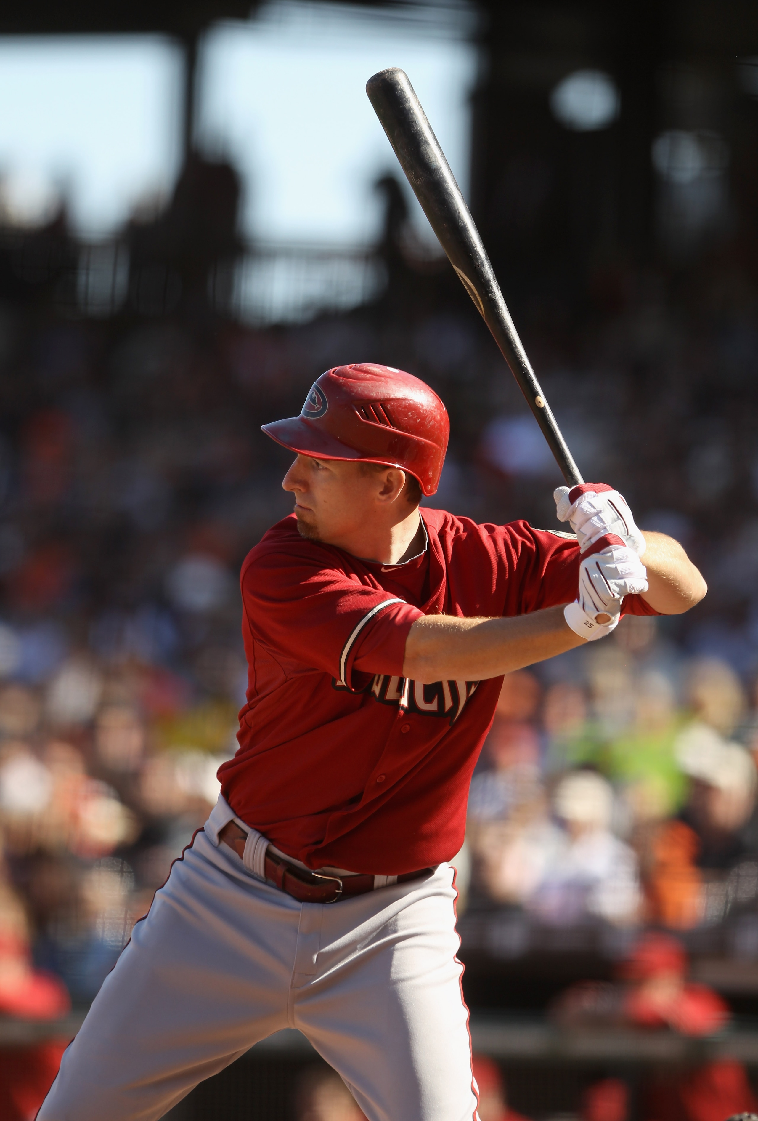 SAN FRANCISCO - AUGUST 29: Adam LaRoche #25 of the Arizona Diamondbacks bats against the San Francisco Giants at AT&T Park on August 29, 2010 in San Francisco, California. (Photo by Ezra Shaw/Getty Images) SAN FRANCISCO - AUGUST 29: Adam LaRoche #25 of the Arizona Diamondbacks bats against the San Francisco Giants at AT&T Park on August 29, 2010 in San Francisco, California. (Photo by Ezra Shaw/Getty Images)