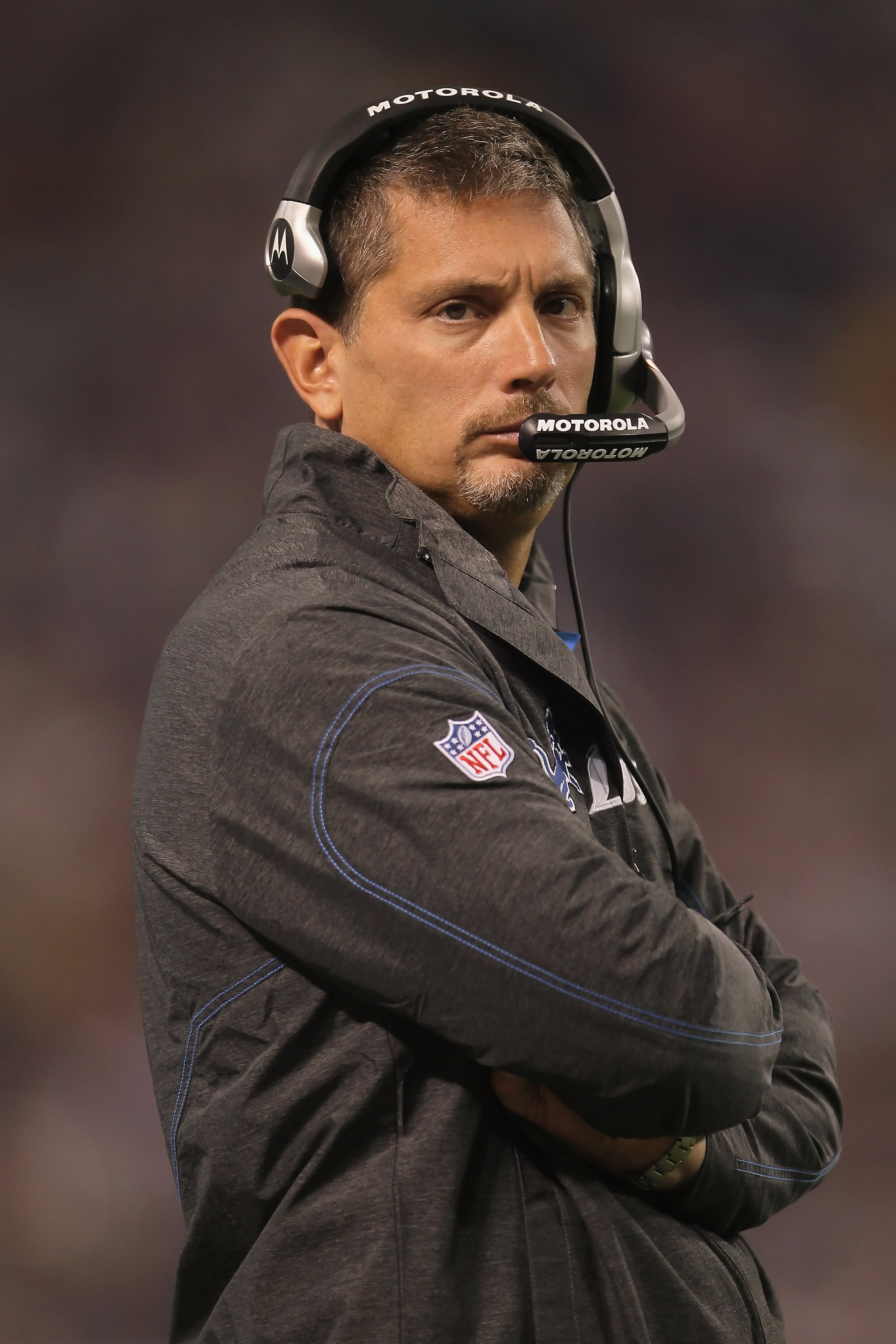 MINNEAPOLIS - SEPTEMBER 26:  Detroit Lions head coach Jim Schwartz looks on from the side line during the game against the Minnesota Vikings at Hubert H. Humphrey Metrodome on September 26, 2010 in Minneapolis, Minnesota.  The Vikings defeated the Lions 2