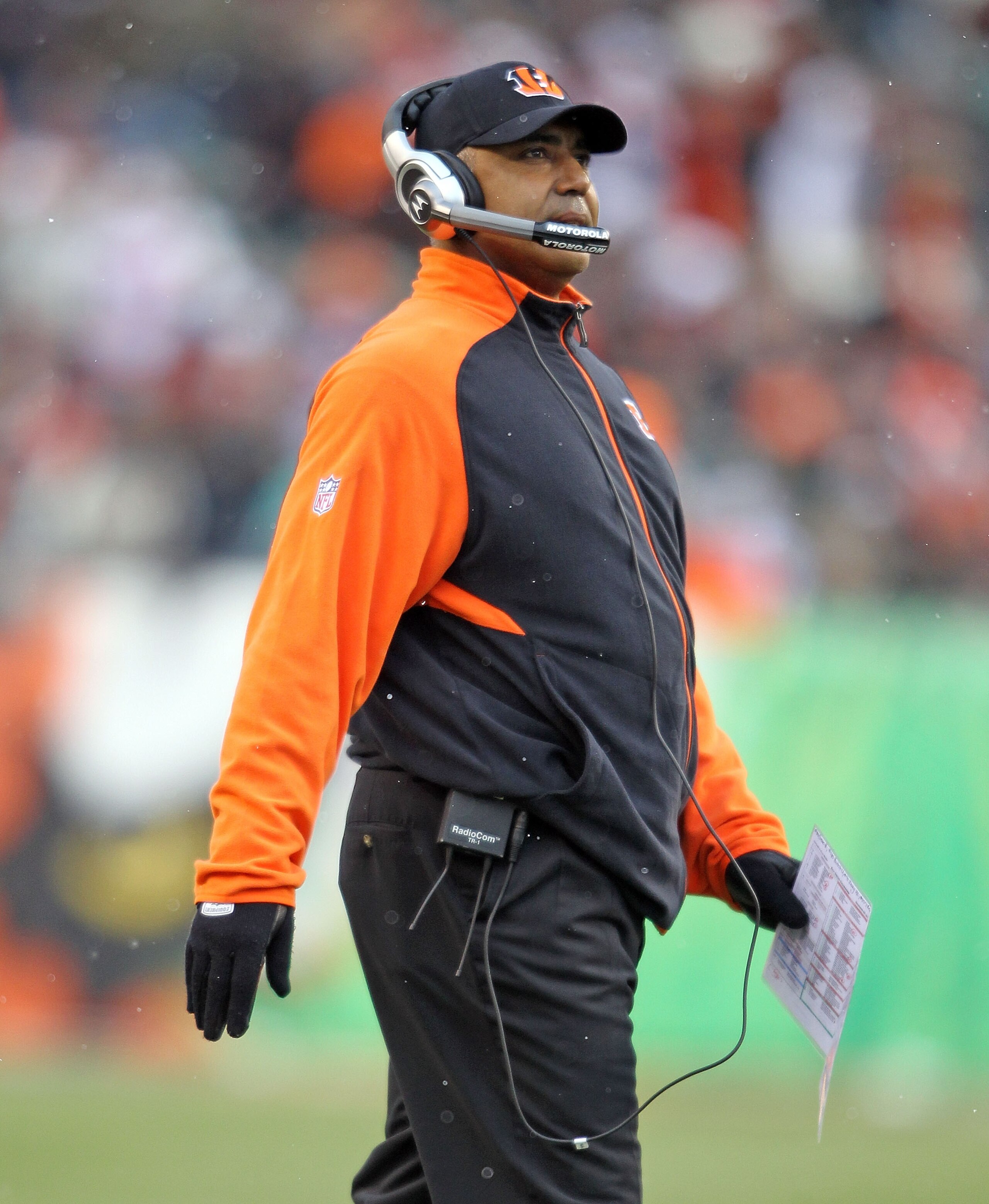 CINCINNATI - DECEMBER 26: Marvin Lewis the Head Coach of the Cincinnati Bengals watches play during the NFL game against the San Diego Chargers at Paul Brown Stadium on December 26, 2010 in Cincinnati, Ohio. The Bengals 34-20. (Photo by Andy Lyons/Getty CINCINNATI - DECEMBER 26: Marvin Lewis the Head Coach of the Cincinnati Bengals watches play during the NFL game against the San Diego Chargers at Paul Brown Stadium on December 26, 2010 in Cincinnati, Ohio. The Bengals 34-20. (Photo by Andy Lyons/Getty