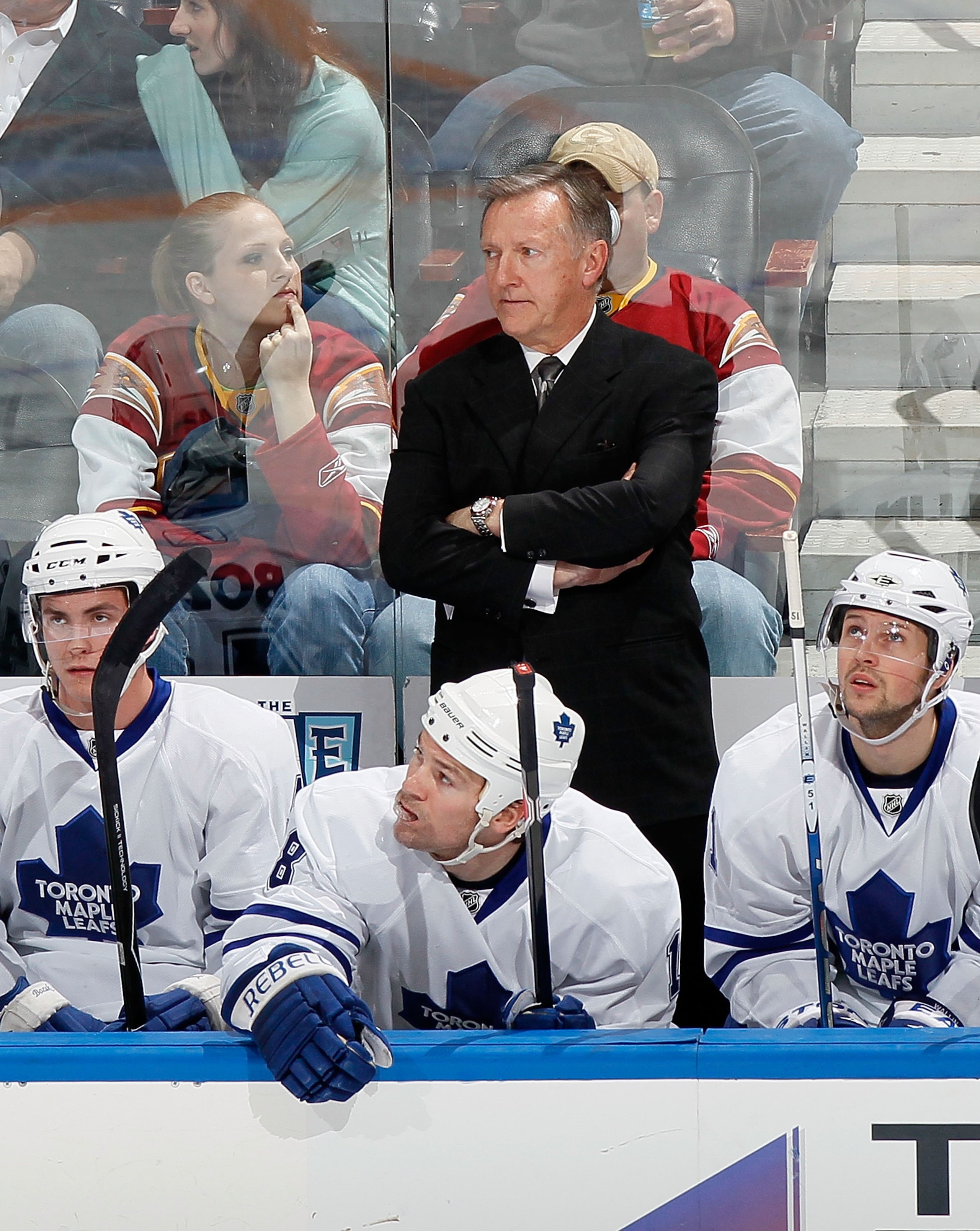 ATLANTA - MARCH 25:  Head coach Ron Wilson of the Toronto Maple Leafs against the Atlanta Thrashers at Philips Arena on March 25, 2010 in Atlanta, Georgia.  (Photo by Kevin C. Cox/Getty Images)