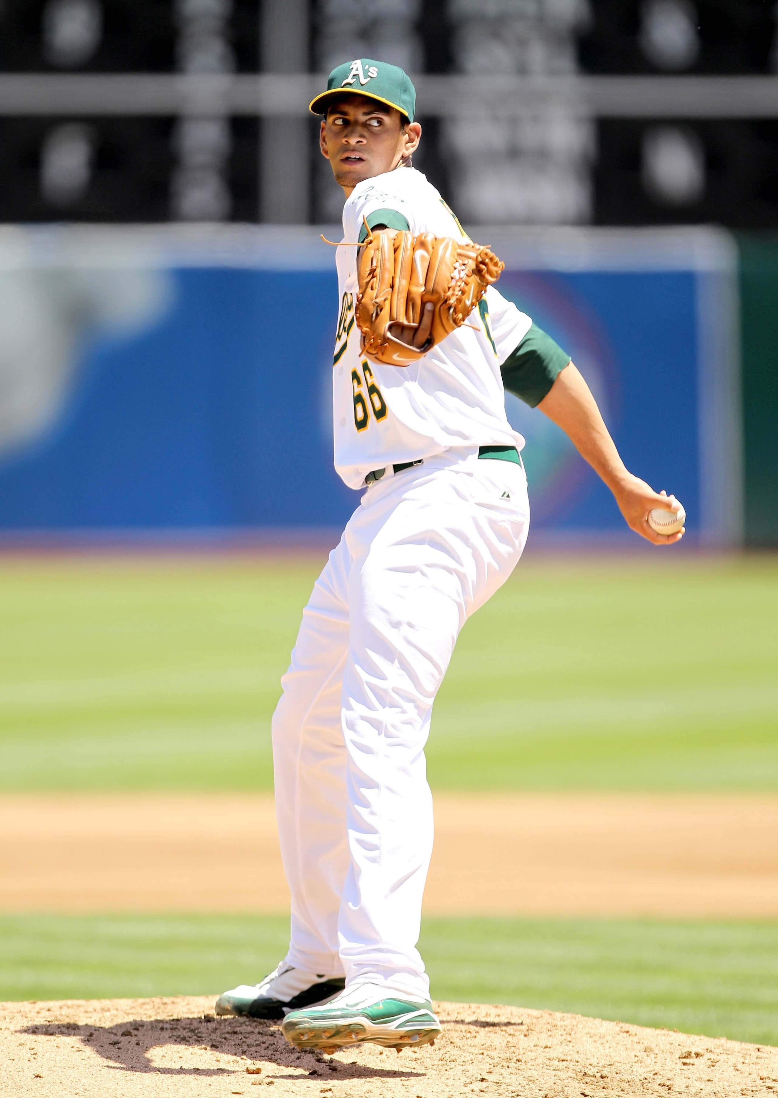 OAKLAND, CA - MAY 20:  Tyson Ross #66 of the Oakland Athletics pitches against the Detroit Tigers at the Oakland-Alameda County Coliseum on May 20, 2010 in Oakland, California.  (Photo by Ezra Shaw/Getty Images)
