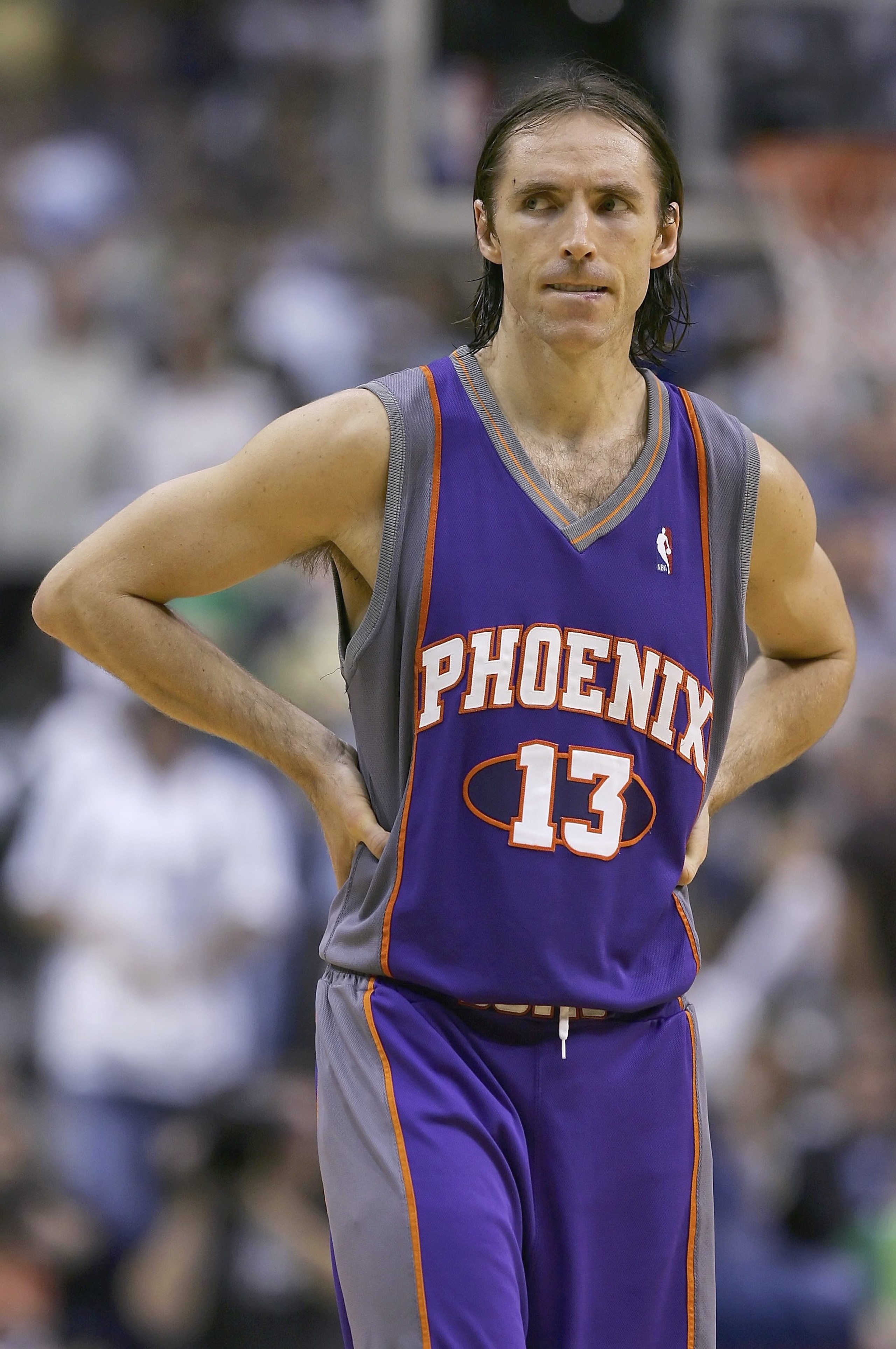DALLAS - JUNE 01: Steve Nash #13 of the Phoenix Suns appears dejected in the final moments of game five of the Western Conference Finals against the Dallas Mavericks during the 2006 NBA Playoffs on June 1, 2006 at American Airlines Center in Dallas, Texa DALLAS - JUNE 01: Steve Nash #13 of the Phoenix Suns appears dejected in the final moments of game five of the Western Conference Finals against the Dallas Mavericks during the 2006 NBA Playoffs on June 1, 2006 at American Airlines Center in Dallas, Texa