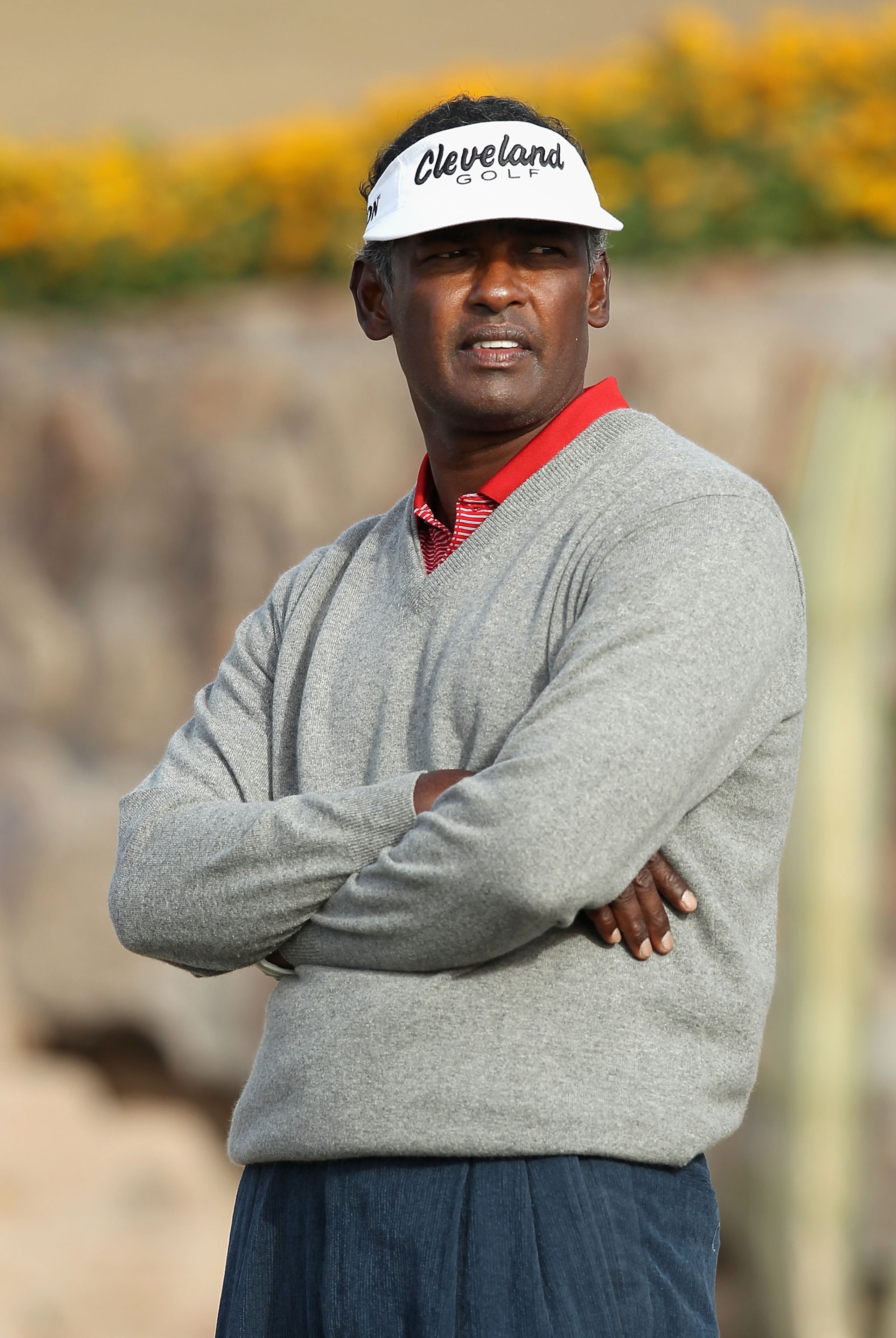 SCOTTSDALE, AZ - FEBRUARY 06:  Vijay Singh of Fiji waits on the 12th hole during the third round of the Waste Management Phoenix Open at TPC Scottsdale on February 6, 2011 in Scottsdale, Arizona.  (Photo by Christian Petersen/Getty Images)