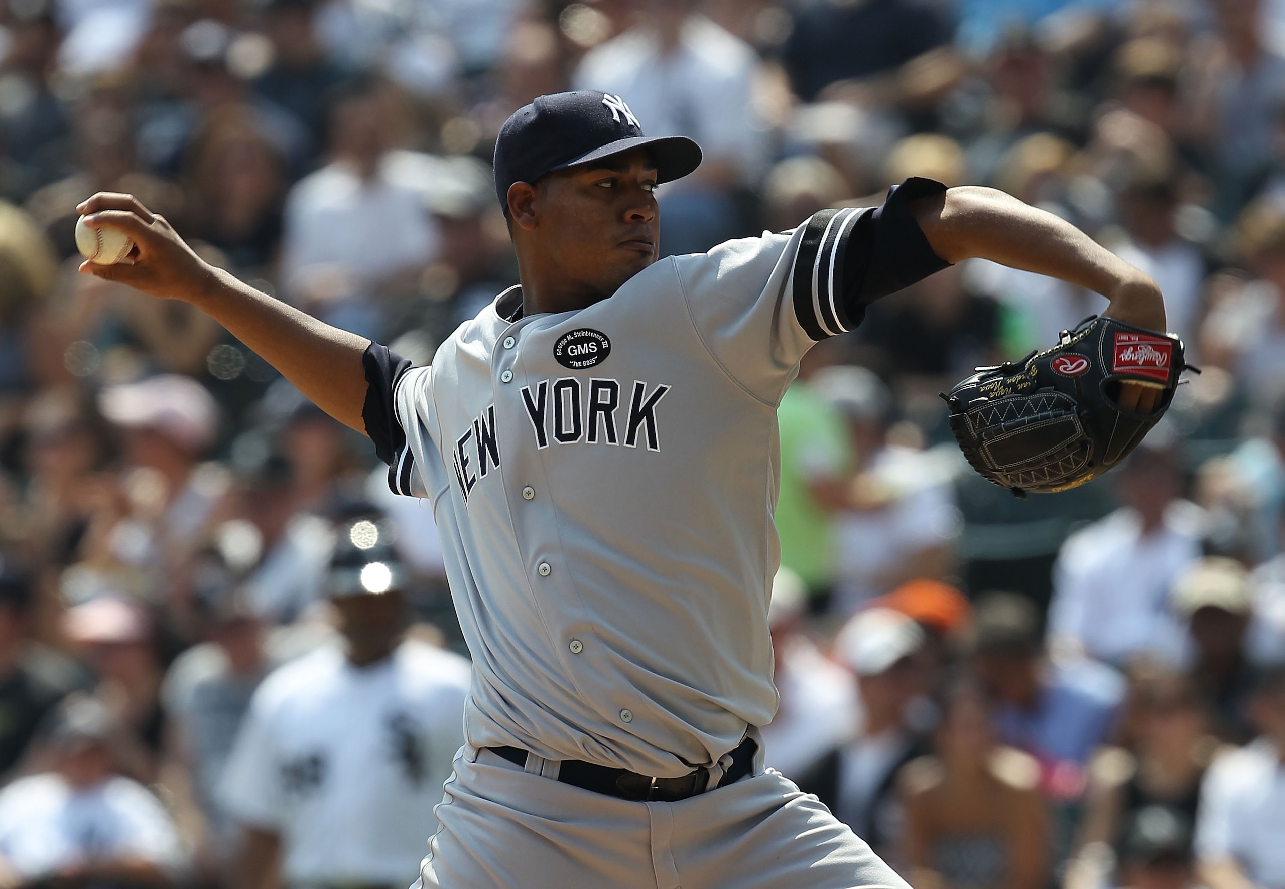 CHICAGO - AUGUST 29: Starting pitcher Ivan Nova #47 of the New York Yankees delivers the ball against the Chicago White Sox at U.S. Cellular Field on August 29, 2010 in Chicago, Illinois. (Photo by Jonathan Daniel/Getty Images) CHICAGO - AUGUST 29: Starting pitcher Ivan Nova #47 of the New York Yankees delivers the ball against the Chicago White Sox at U.S. Cellular Field on August 29, 2010 in Chicago, Illinois. (Photo by Jonathan Daniel/Getty Images)