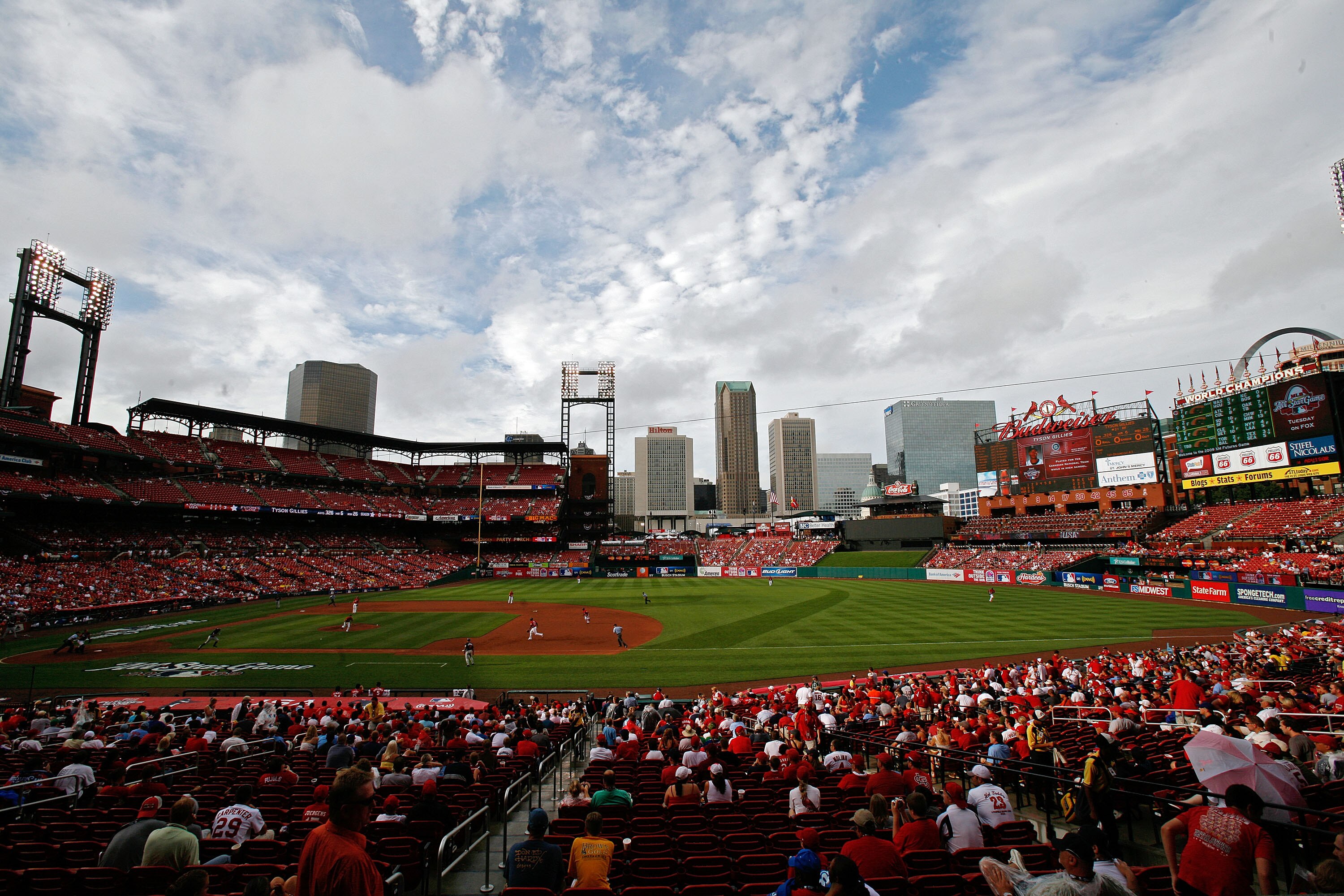 ST LOUIS, MO - JULY 12:  U.S. Futures All-Star play against the World Futures All-Star during the 2009 XM All-Star Futures Game at Busch Stadium on July 12, 2009 the in St. Louis, Missouri.  (Photo by Dilip Vishwanat/Getty Images)