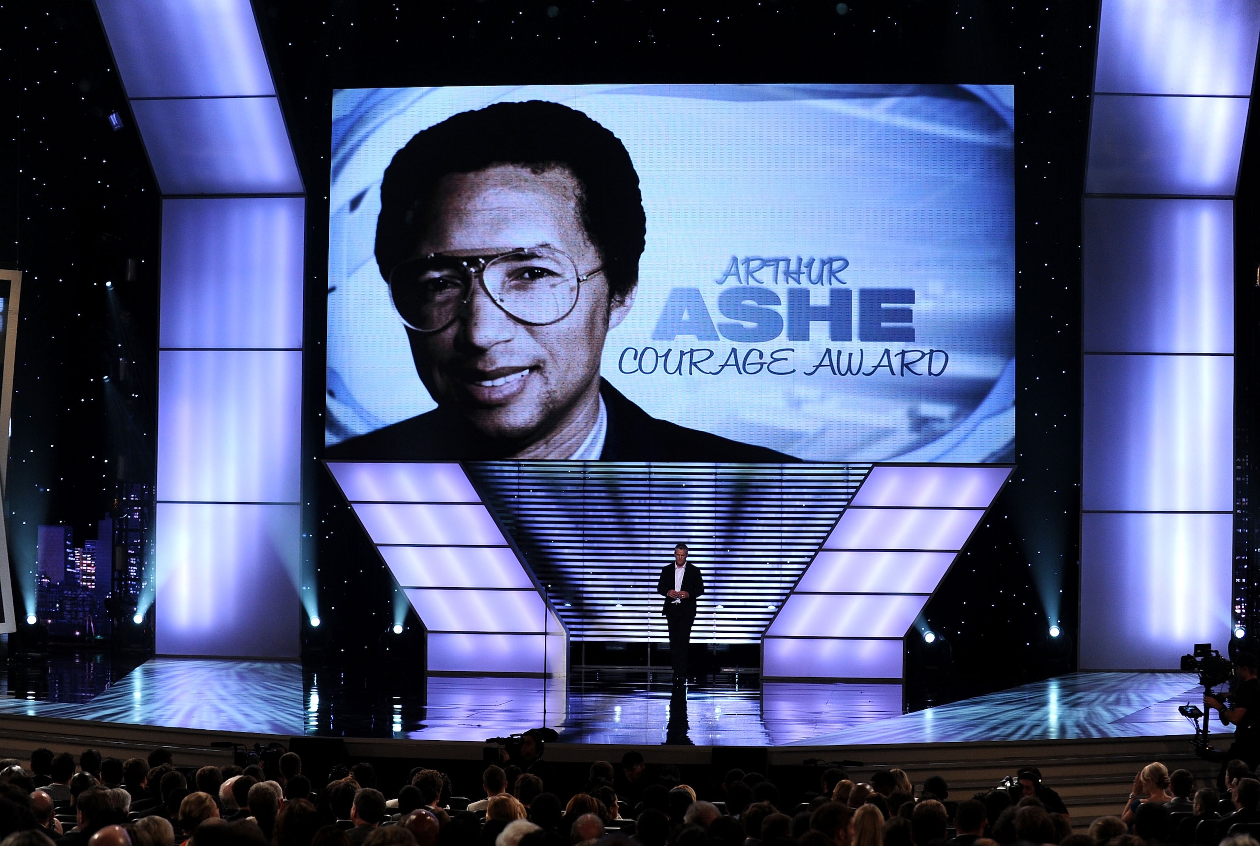 LOS ANGELES, CA - JULY 14:  Atmospher onstage during the Arthur Ashe Courage Award presentation during the 2010 ESPY Awards at Nokia Theatre L.A. Live on July 14, 2010 in Los Angeles, California.  (Photo by Kevin Winter/Getty Images)