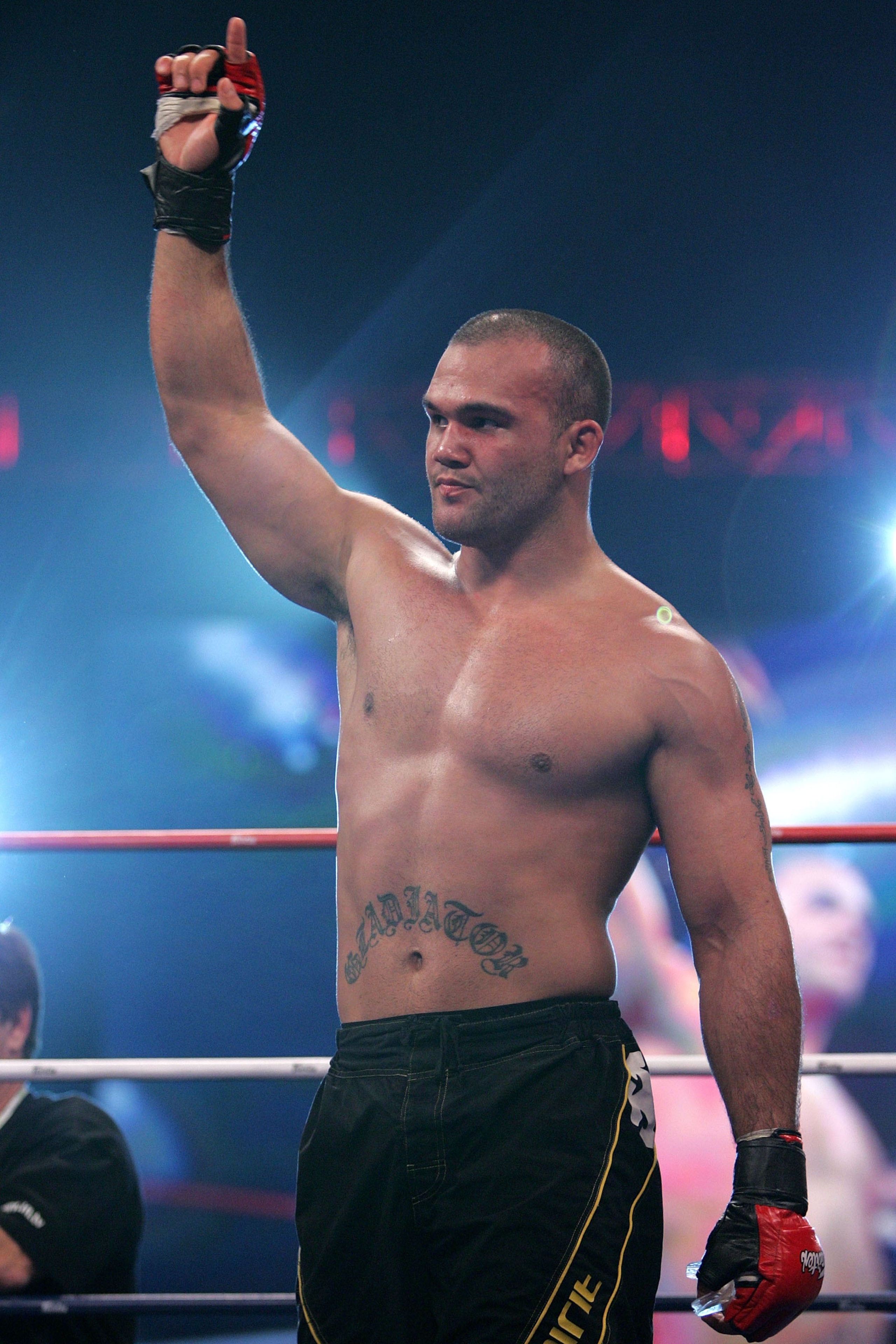 ATLANTA - FEBRUARY 23: Robbie Lawler celebrates his victory over Eduardo Pamploma during the Superfight at the International Fight League event at The Arena at Gwinnett Center on February 23, 2007 in Atlanta, Georgia. (Photo by Chris Trotman/Getty Image ATLANTA - FEBRUARY 23: Robbie Lawler celebrates his victory over Eduardo Pamploma during the Superfight at the International Fight League event at The Arena at Gwinnett Center on February 23, 2007 in Atlanta, Georgia. (Photo by Chris Trotman/Getty Image