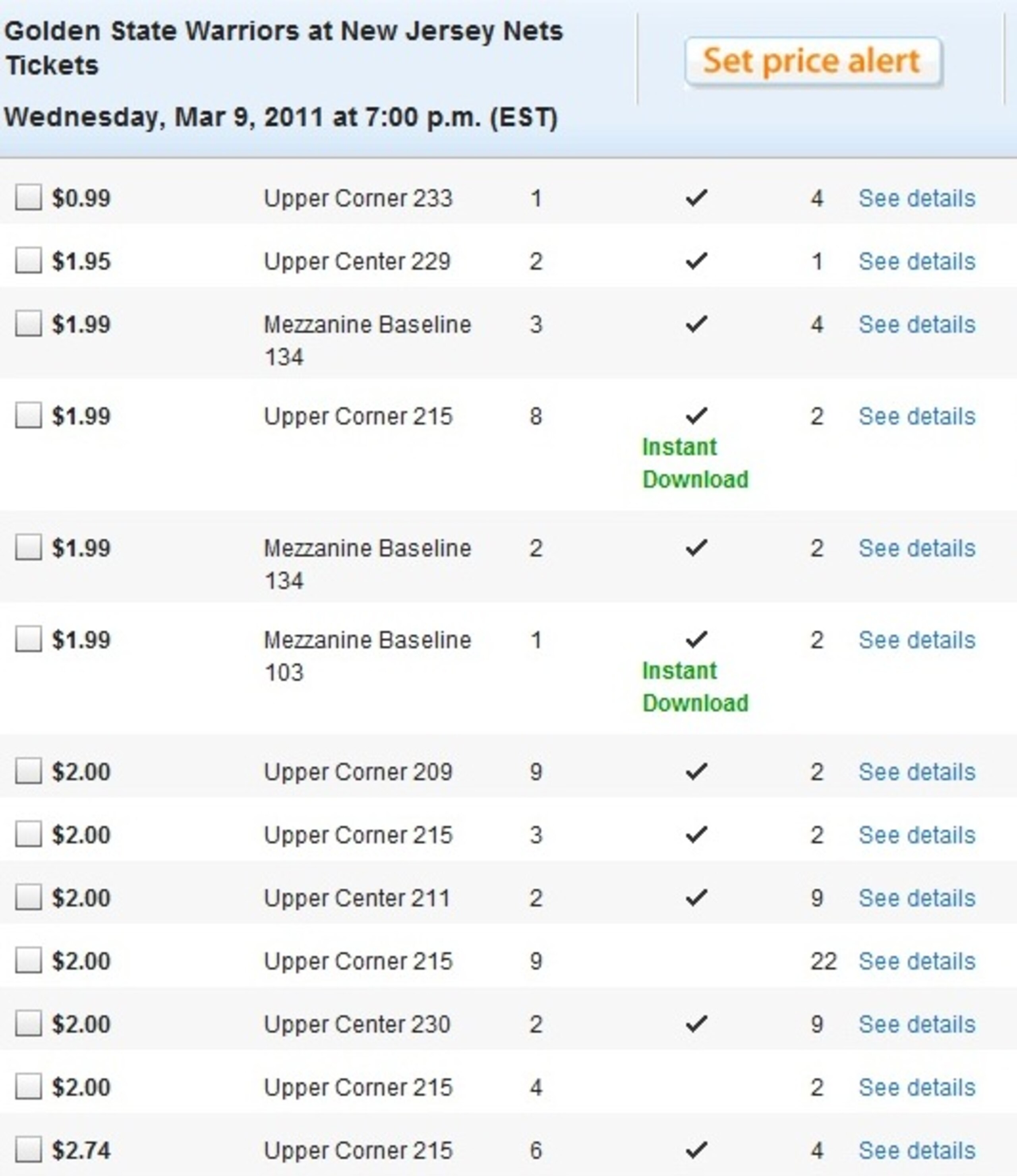 You can sit in the first row for less than $1.