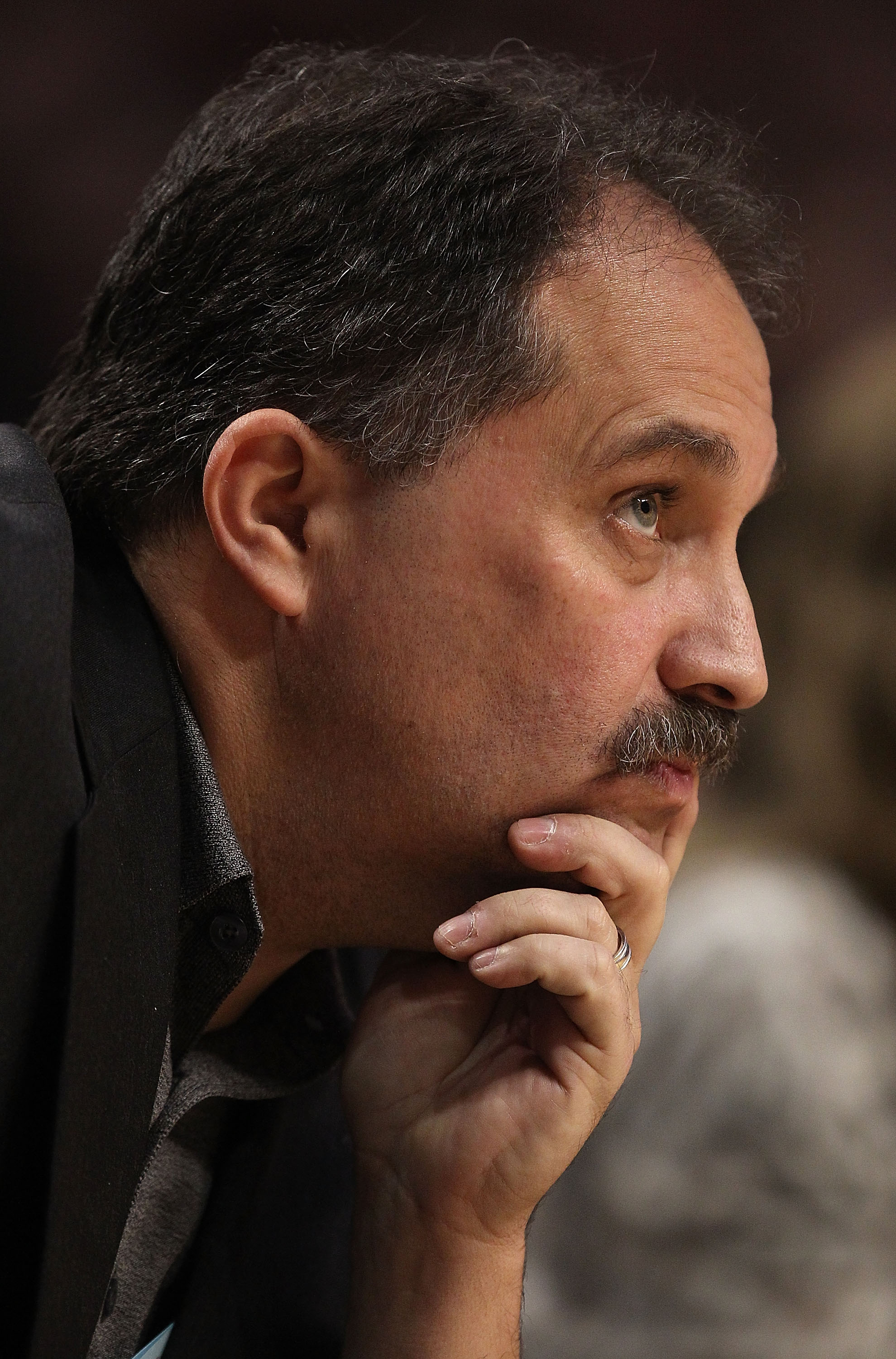 CHICAGO, IL - JANUARY 28: Head coach Stan Van Gundy of the Orlando Magic watches as his team takes on the Chicago Bulls at the United Center on January 28, 2011 in Chicago, Illinois. NOTE TO USER: User expressly acknowledges and agrees that, by downloadin