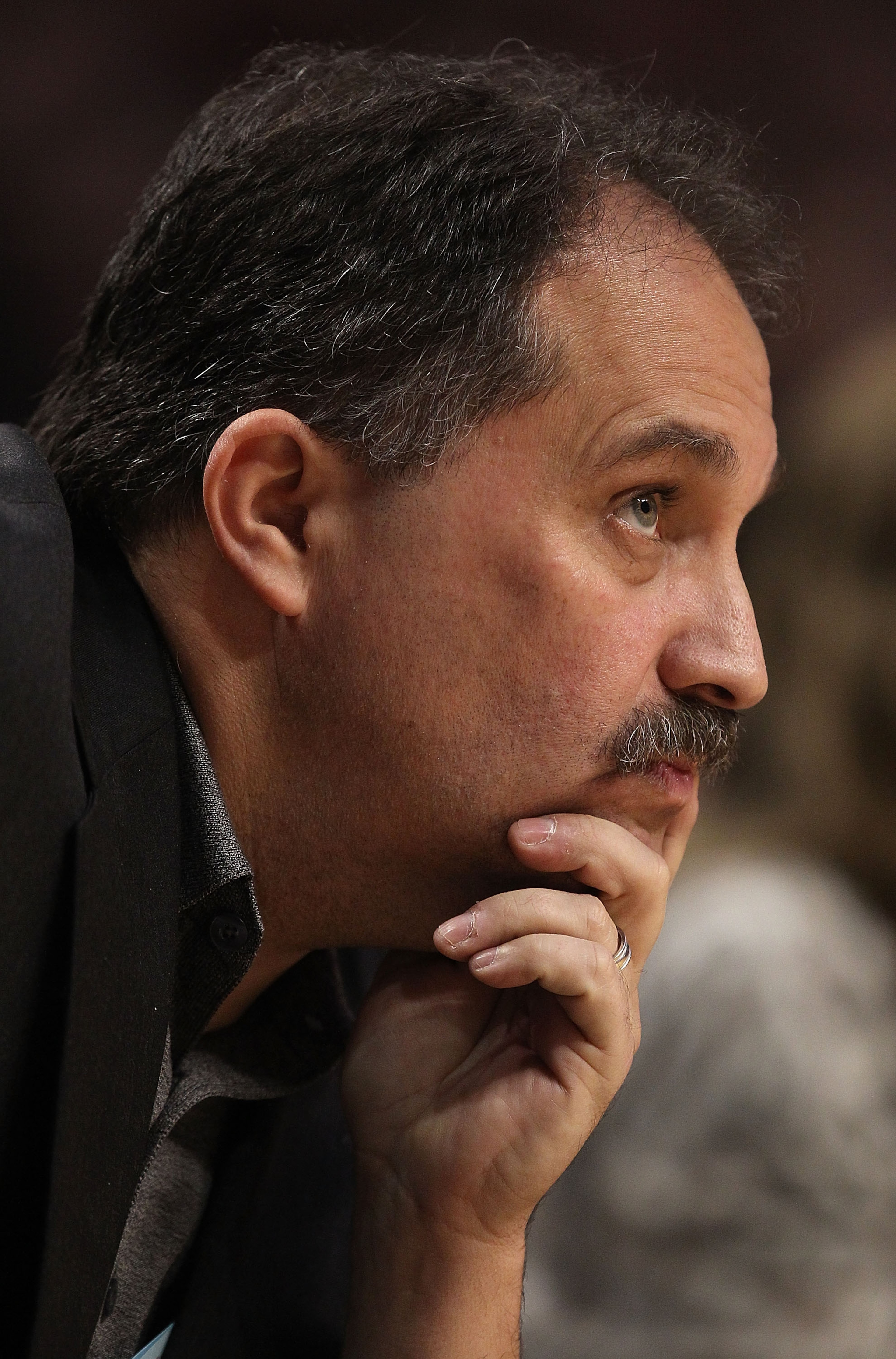 CHICAGO, IL - JANUARY 28: Head coach Stan Van Gundy of the Orlando Magic watches as his team takes on the Chicago Bulls at the United Center on January 28, 2011 in Chicago, Illinois. NOTE TO USER: User expressly acknowledges and agrees that, by downloadin