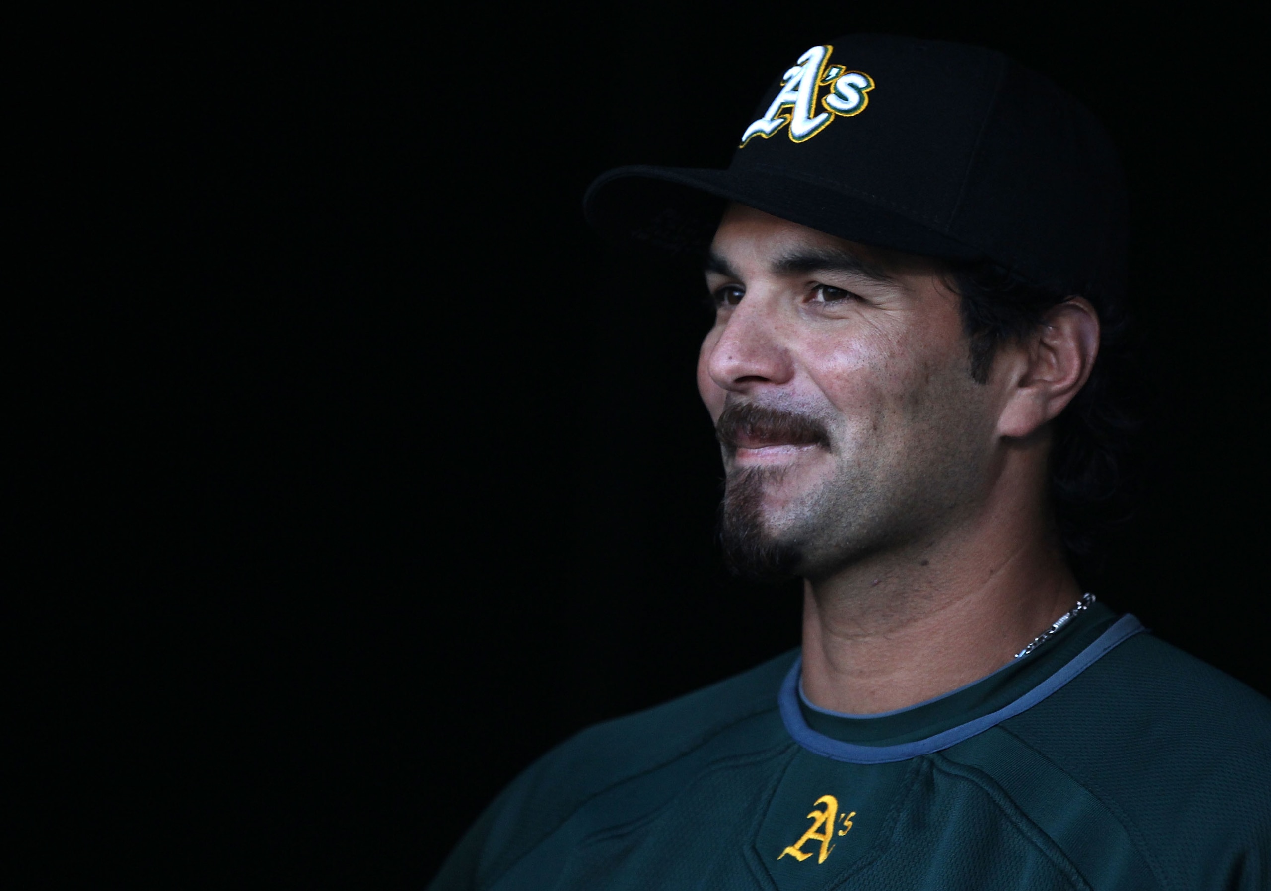 OAKLAND, CA - SEPTEMBER 03: Eric Chavez #3 of the Oakland Athletics looks on against the Los Angeles Angels of Anaheim during a Major League Baseball game at the Oakland-Alameda County Coliseum on September 3, 2010 in Oakland, California. (Photo by Jed OAKLAND, CA - SEPTEMBER 03: Eric Chavez #3 of the Oakland Athletics looks on against the Los Angeles Angels of Anaheim during a Major League Baseball game at the Oakland-Alameda County Coliseum on September 3, 2010 in Oakland, California. (Photo by Jed