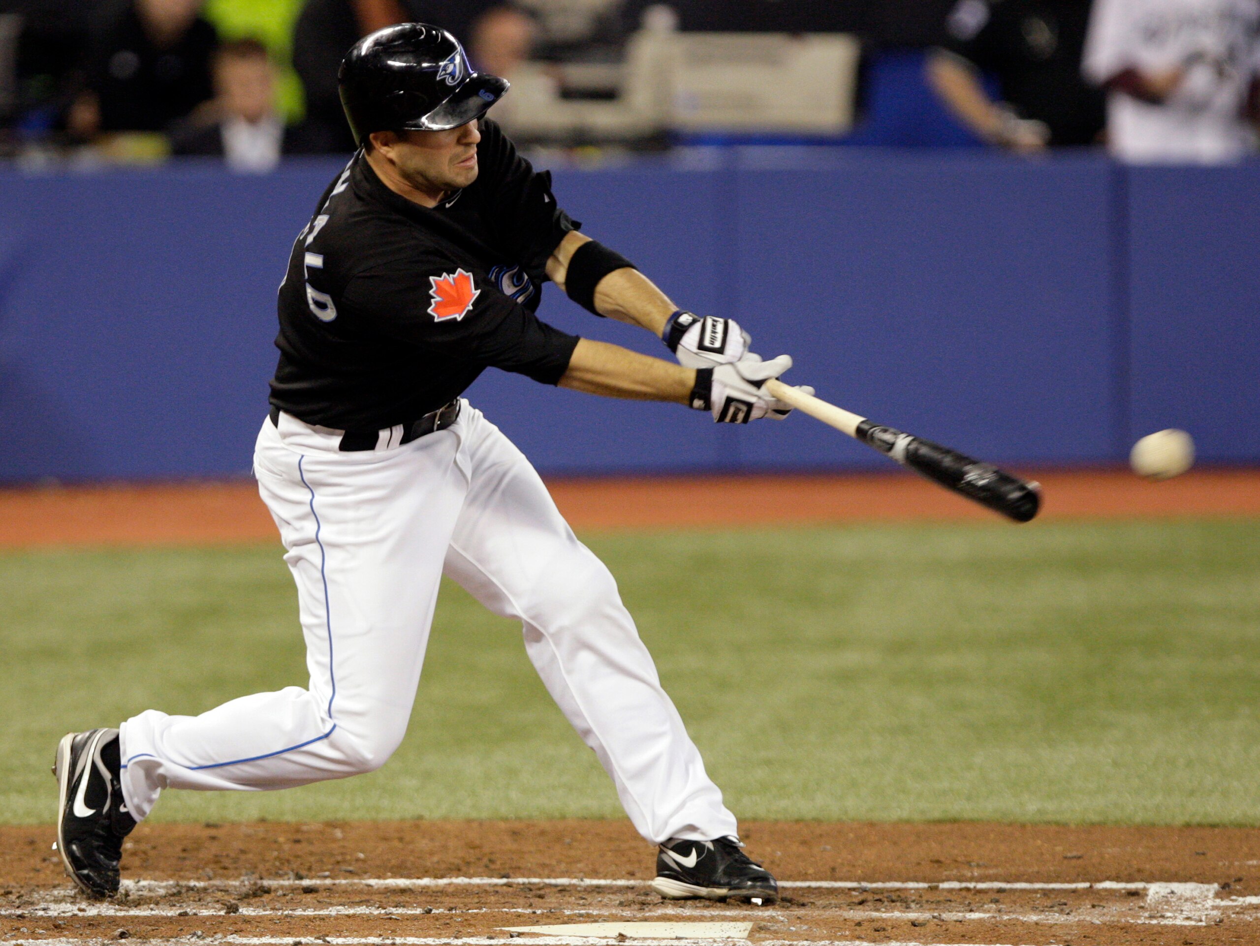 TORONTO, ON - SEPTEMBER 29: John MacDonald #6 of the Toronto Blue Jays hits against the New York Yankees during a MLB game at the Rogers Centre September 29, 2010 in Toronto, Ontario, Canada. (Photo by Abelimages/Getty Images) TORONTO, ON - SEPTEMBER 29: John MacDonald #6 of the Toronto Blue Jays hits against the New York Yankees during a MLB game at the Rogers Centre September 29, 2010 in Toronto, Ontario, Canada. (Photo by Abelimages/Getty Images)