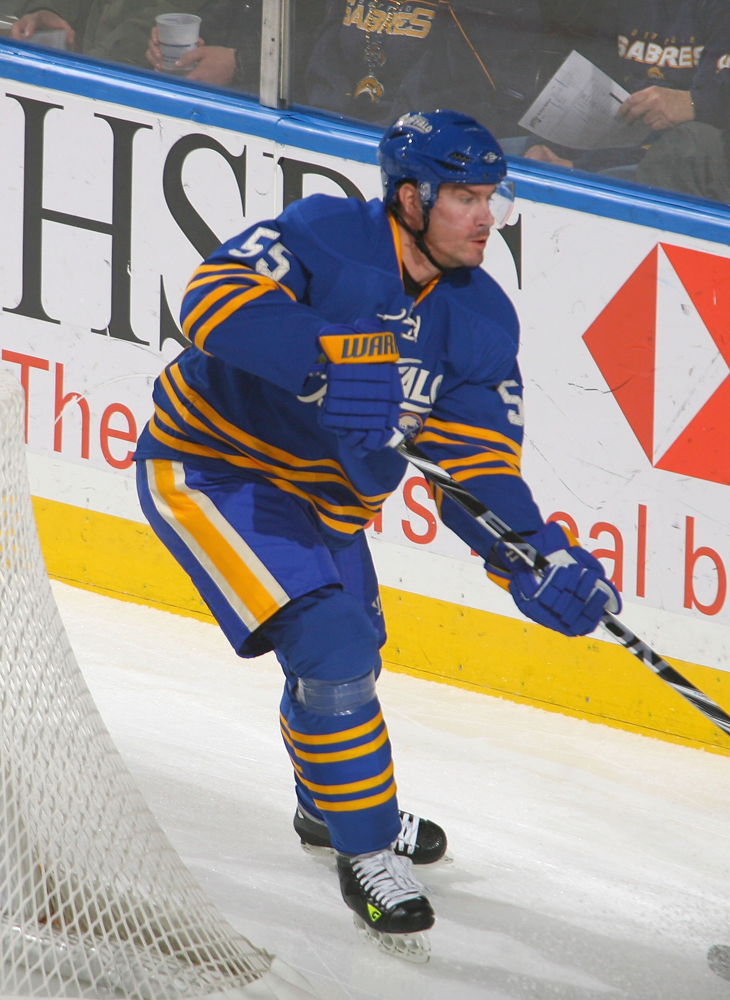 BUFFALO, NY - NOVEMBER 26: Jochen Hecht #55 of the Buffalo Sabres skates against the Toronto Maple Leafs at HSBC Arena on November 26, 2010 in Buffalo, New York. Buffalo won 3-1. (Photo by Rick Stewart/Getty Images)