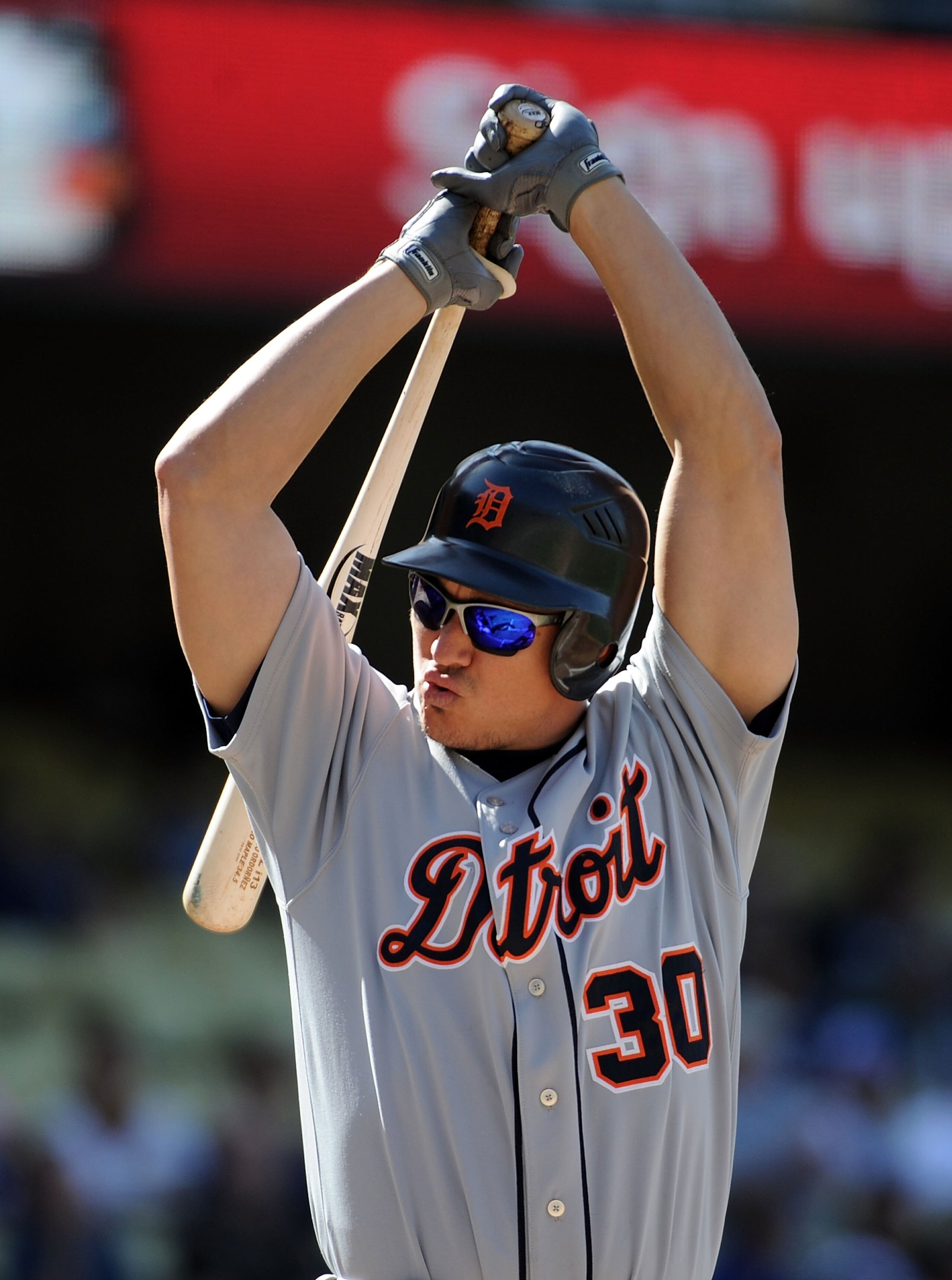 LOS ANGELES, CA - MAY 22: Magglio Ordonez #30 of the Detroit Tigers at bat against the Los Angeles Dodgers at Dodger Stadium on May 22, 2010 in Los Angeles, California. (Photo by Harry How/Getty Images) LOS ANGELES, CA - MAY 22: Magglio Ordonez #30 of the Detroit Tigers at bat against the Los Angeles Dodgers at Dodger Stadium on May 22, 2010 in Los Angeles, California. (Photo by Harry How/Getty Images)