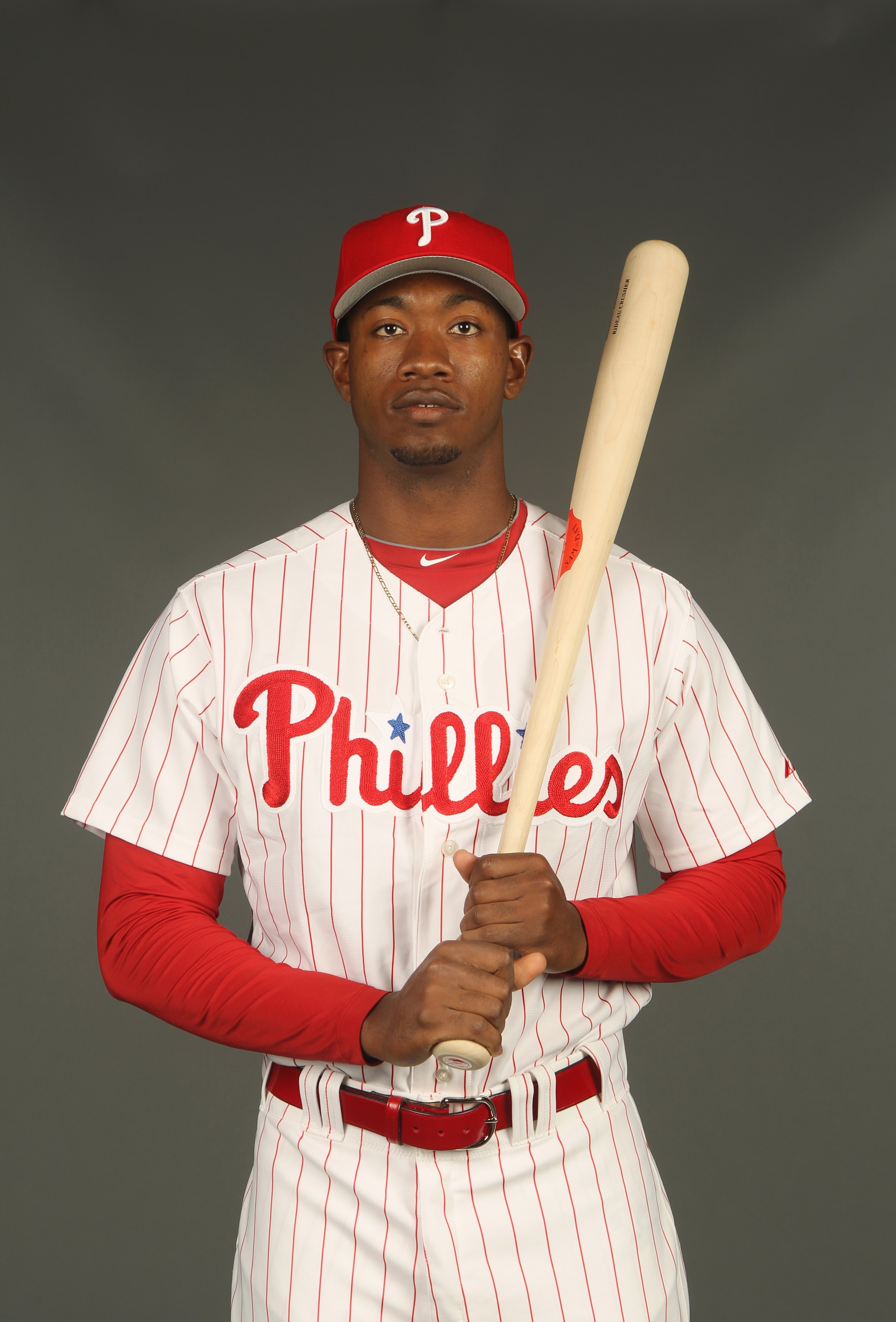 CLEARWATER, FL - FEBRUARY 24: Dominic Brown #78 of the Philadelphia Phillies poses for a photo during Spring Training Media Photo Day at Bright House Networks Field on February 24, 2010 in Clearwater, Florida. (Photo by Nick Laham/Getty Images) CLEARWATER, FL - FEBRUARY 24: Dominic Brown #78 of the Philadelphia Phillies poses for a photo during Spring Training Media Photo Day at Bright House Networks Field on February 24, 2010 in Clearwater, Florida. (Photo by Nick Laham/Getty Images)